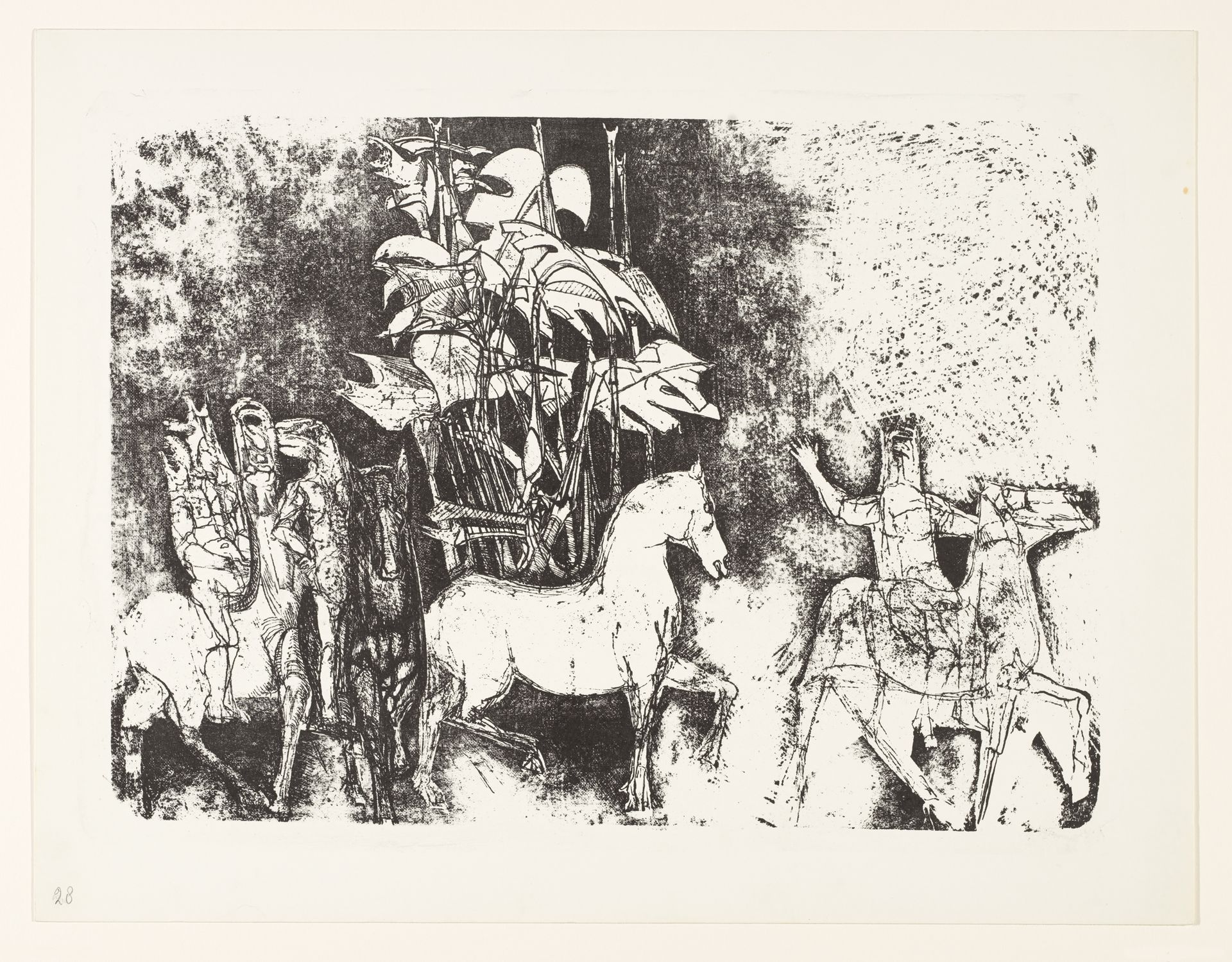 Paarden en ruiters by Aat Verhoog
