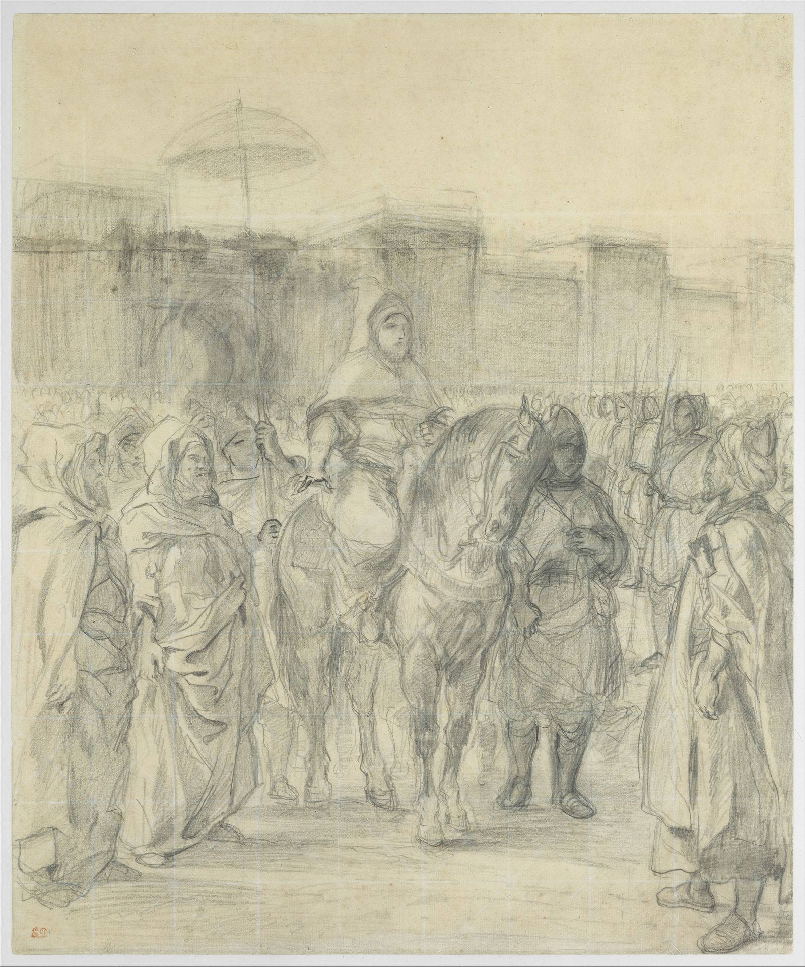 Study for "The Sultan of Morocco and His Entourage" by Eugène Delacroix