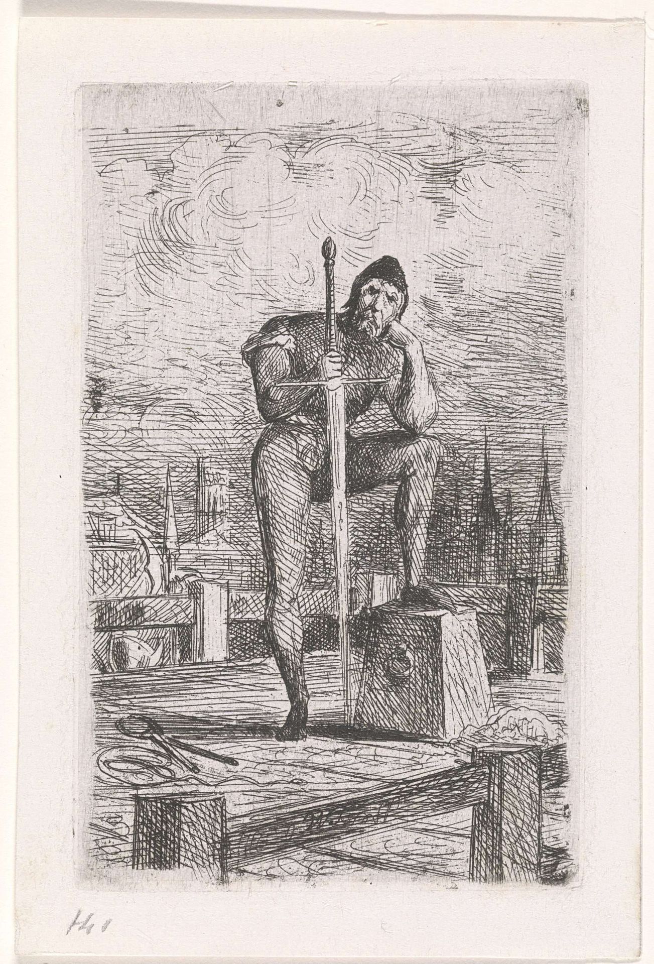 Beul met zwaard by Willem de Famars Testas