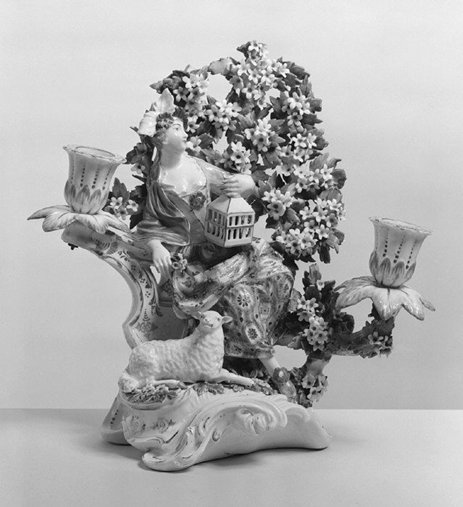 Candelabrum (one of a pair) by Derby Porcelain Manufactory