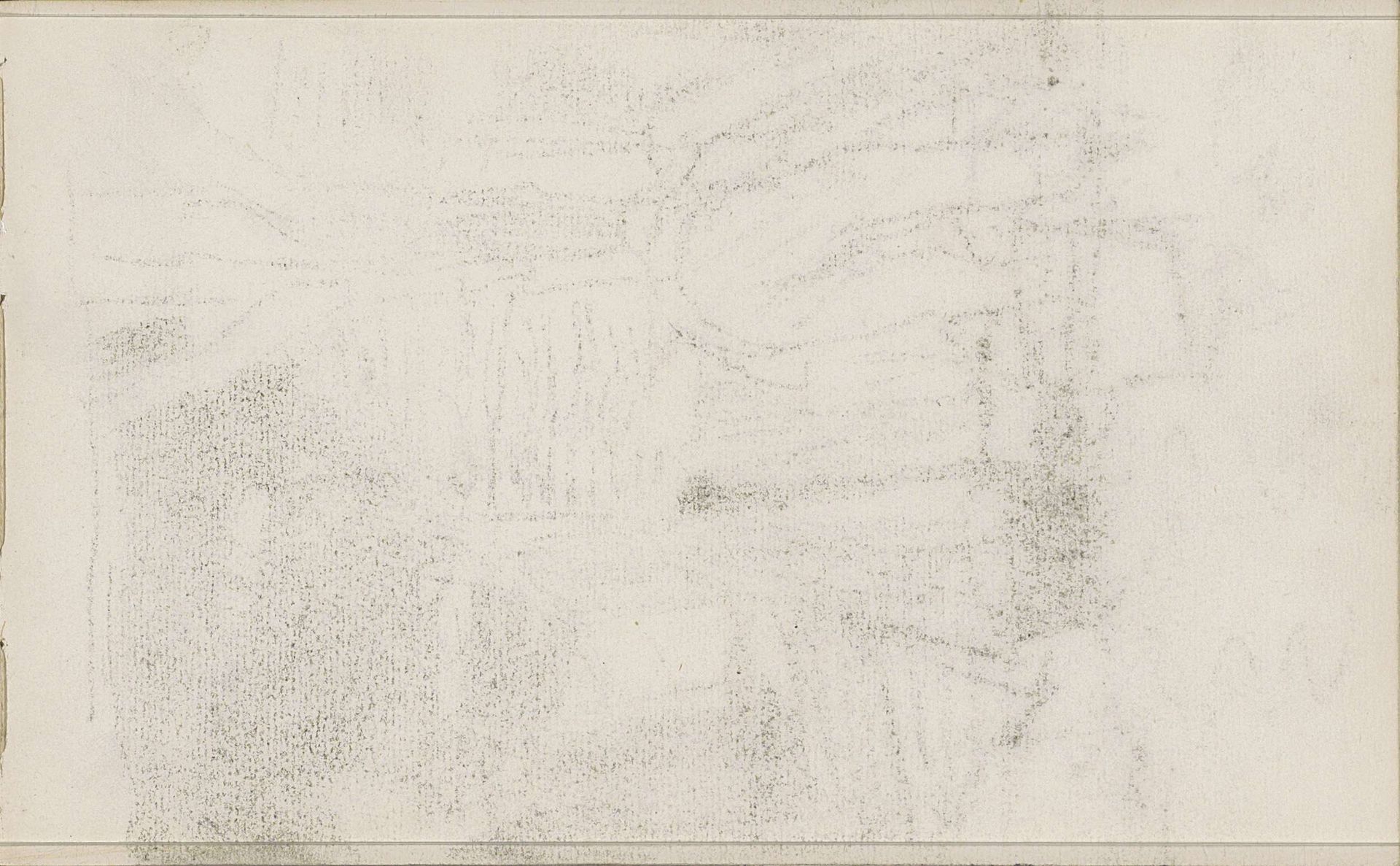 Abklatsch van de krijttekening op pagina 18 verso by Anton Mauve