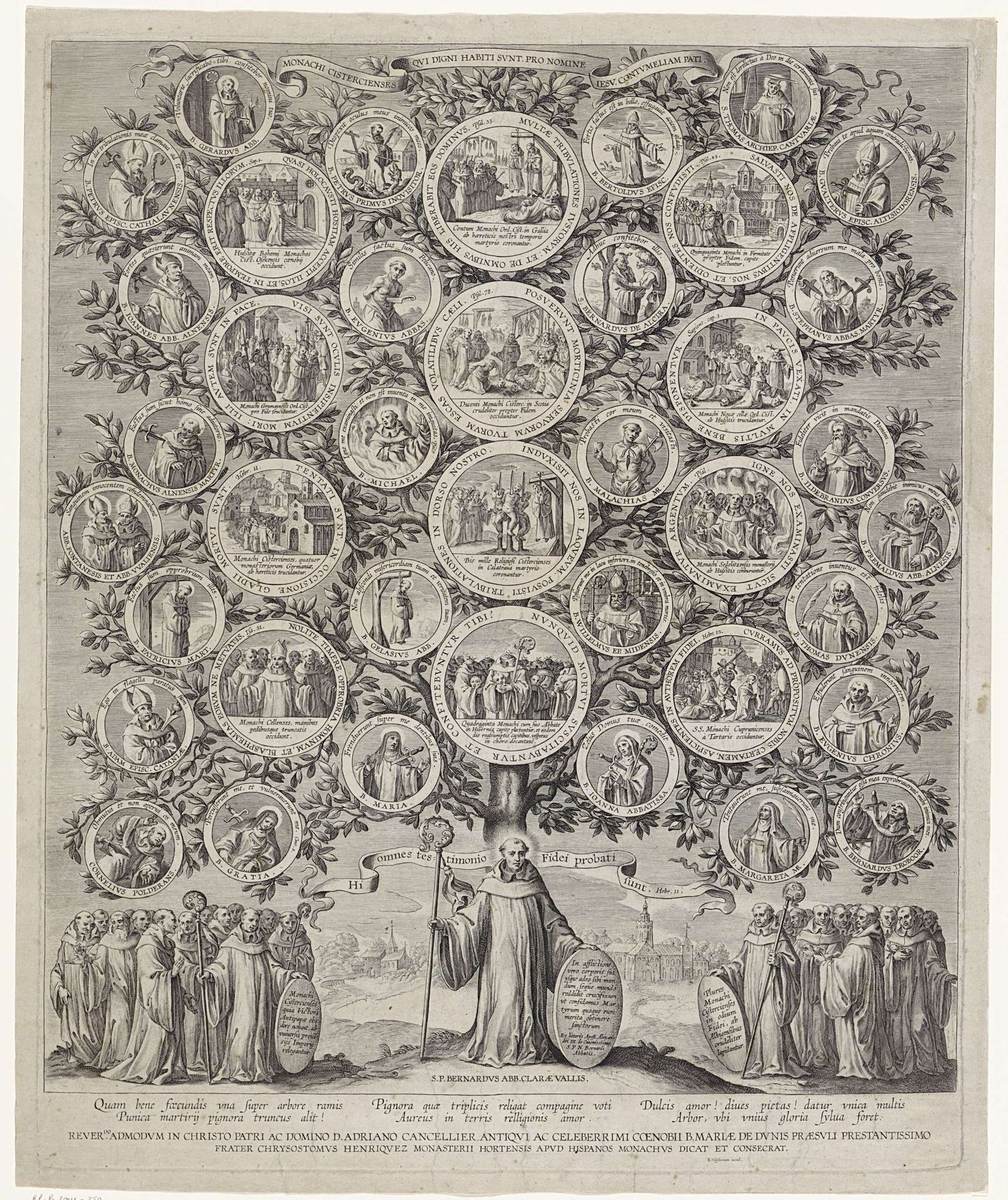 H. Bernardus van Clairvaux onder boom der Cisterciënzers by Lucas Vorsterman I