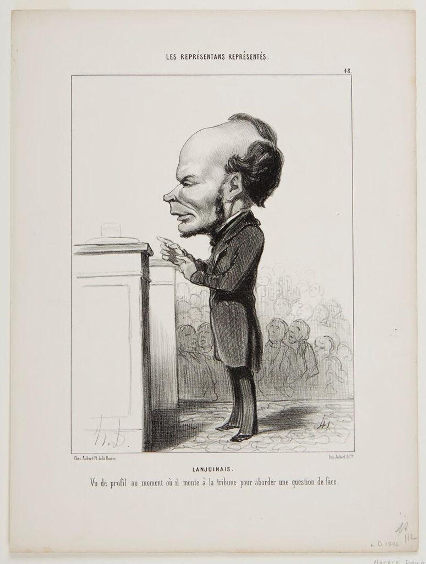 V. Ambroise, Vte. de Lanjuinais by Honoré Daumier