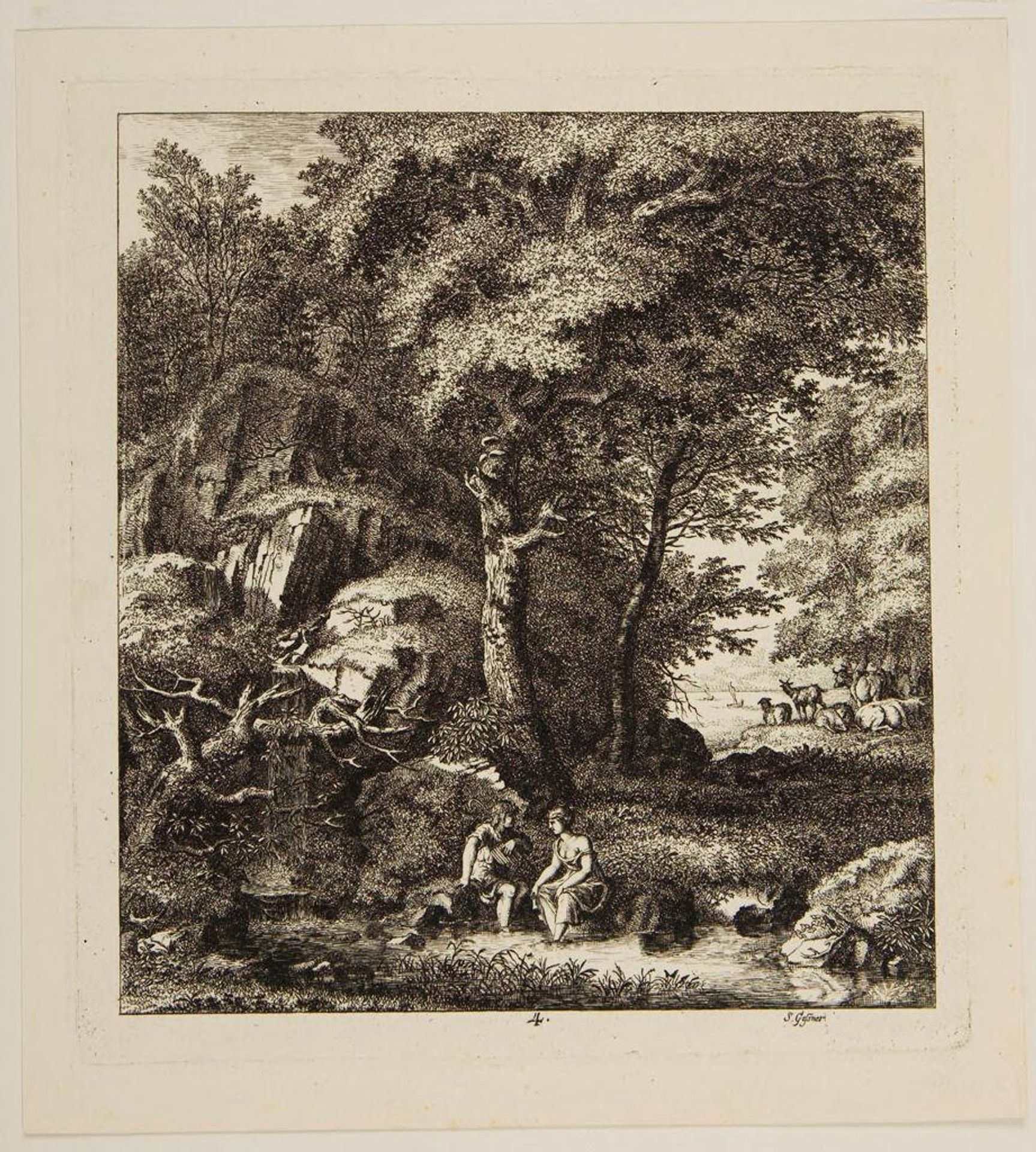 Landscapes Dedicated to Watelet by Salomon Gessner