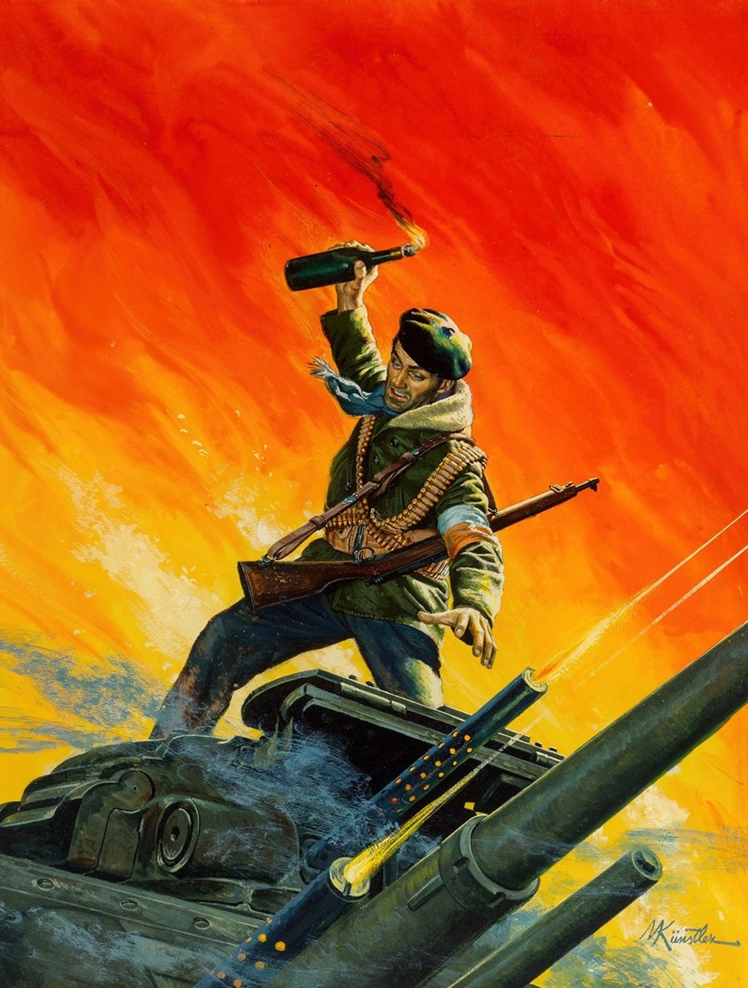 Molotov Cocktail by Mort Künstler