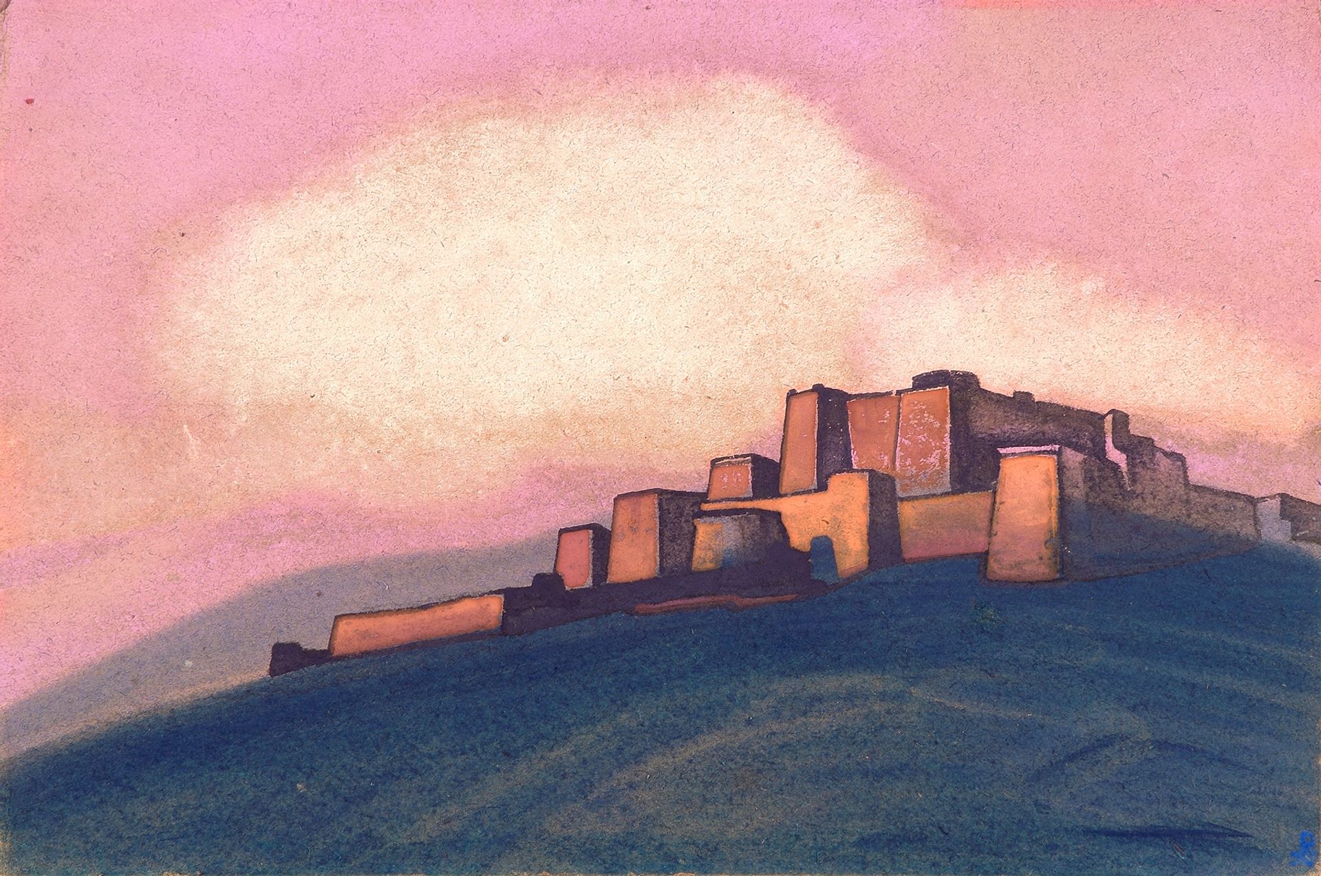 Tibetian fortress by Nicholas Roerich