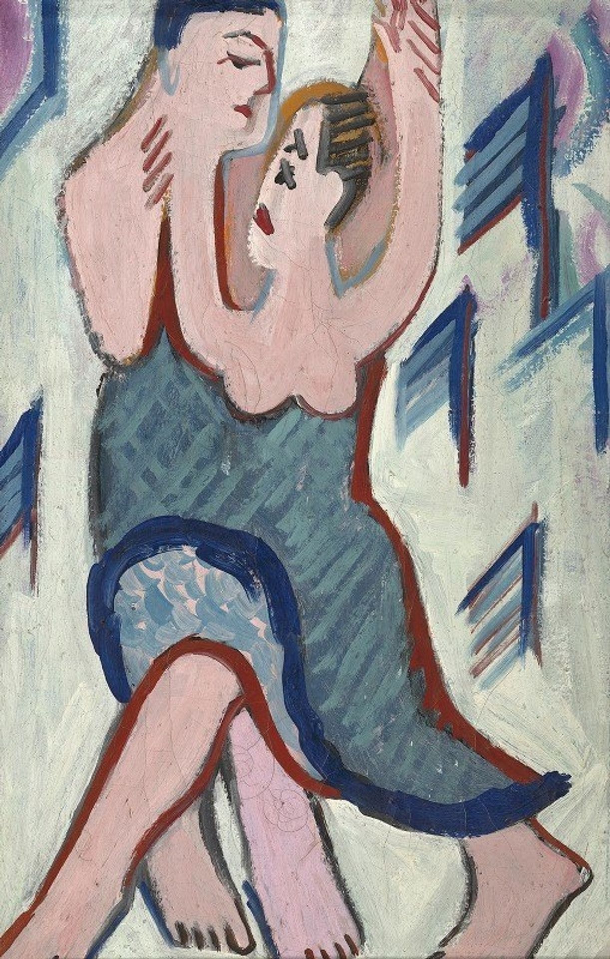 Dancing Couple in the Snow by Ernst Ludwig Kirchner