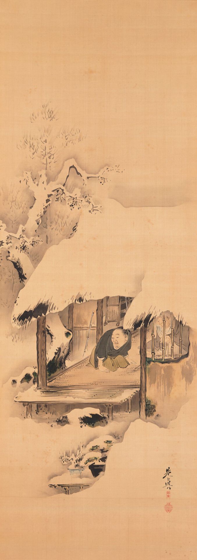 Noh Play Hachinoki by Shibata Zeshin