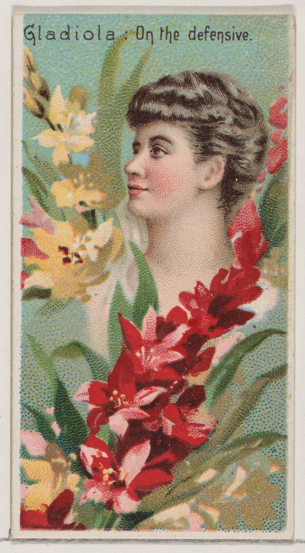 Gladiola: On the Defensive, from the series Floral Beauties and Language of Flowers (N75) for Duke brand cigarettes by American Tobacco Company