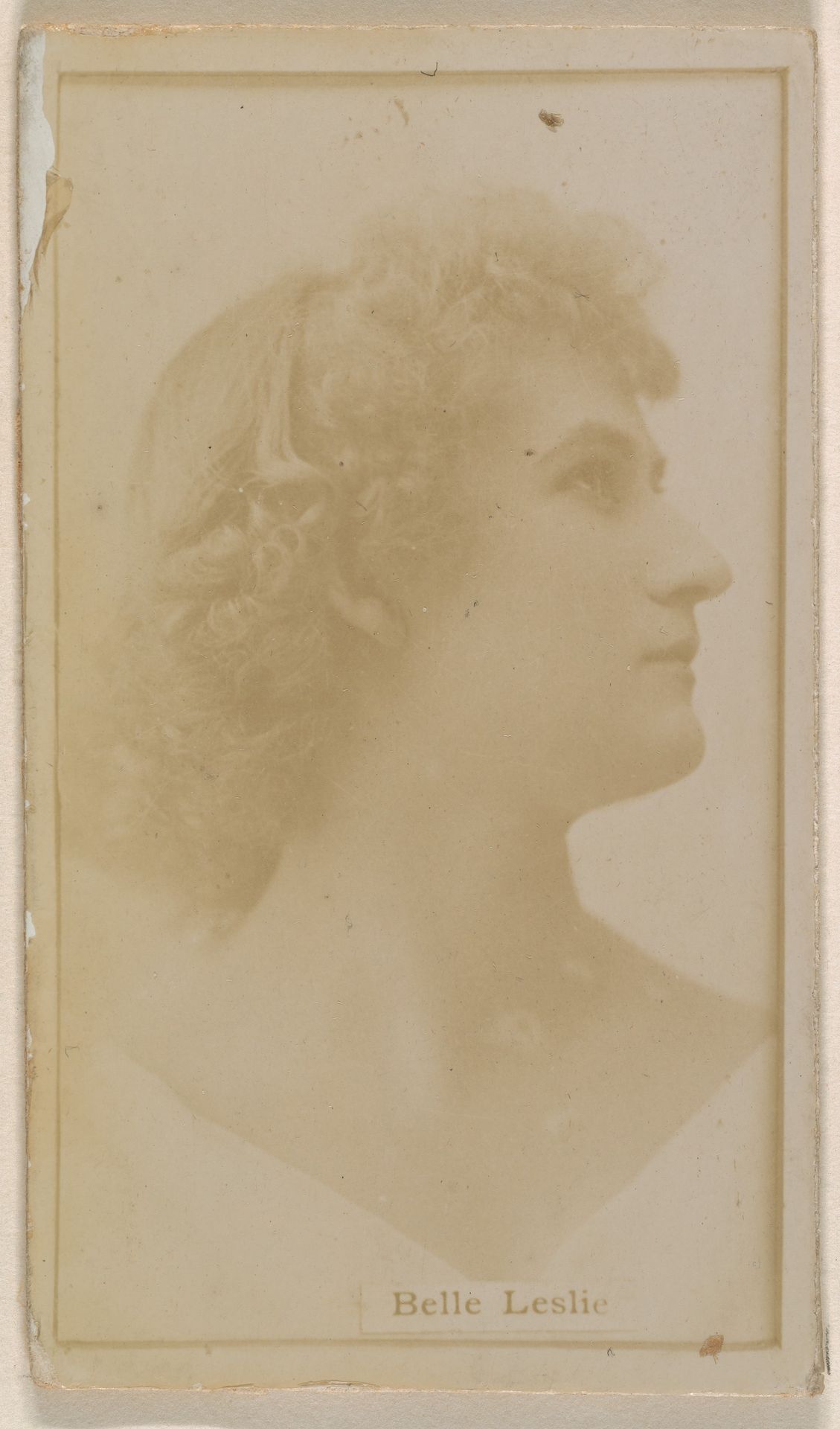 Belle Leslie, from the Actresses series (N245) issued by Kinney Brothers to promote Sweet Caporal Cigarettes by Kinney Brothers Tobacco Company