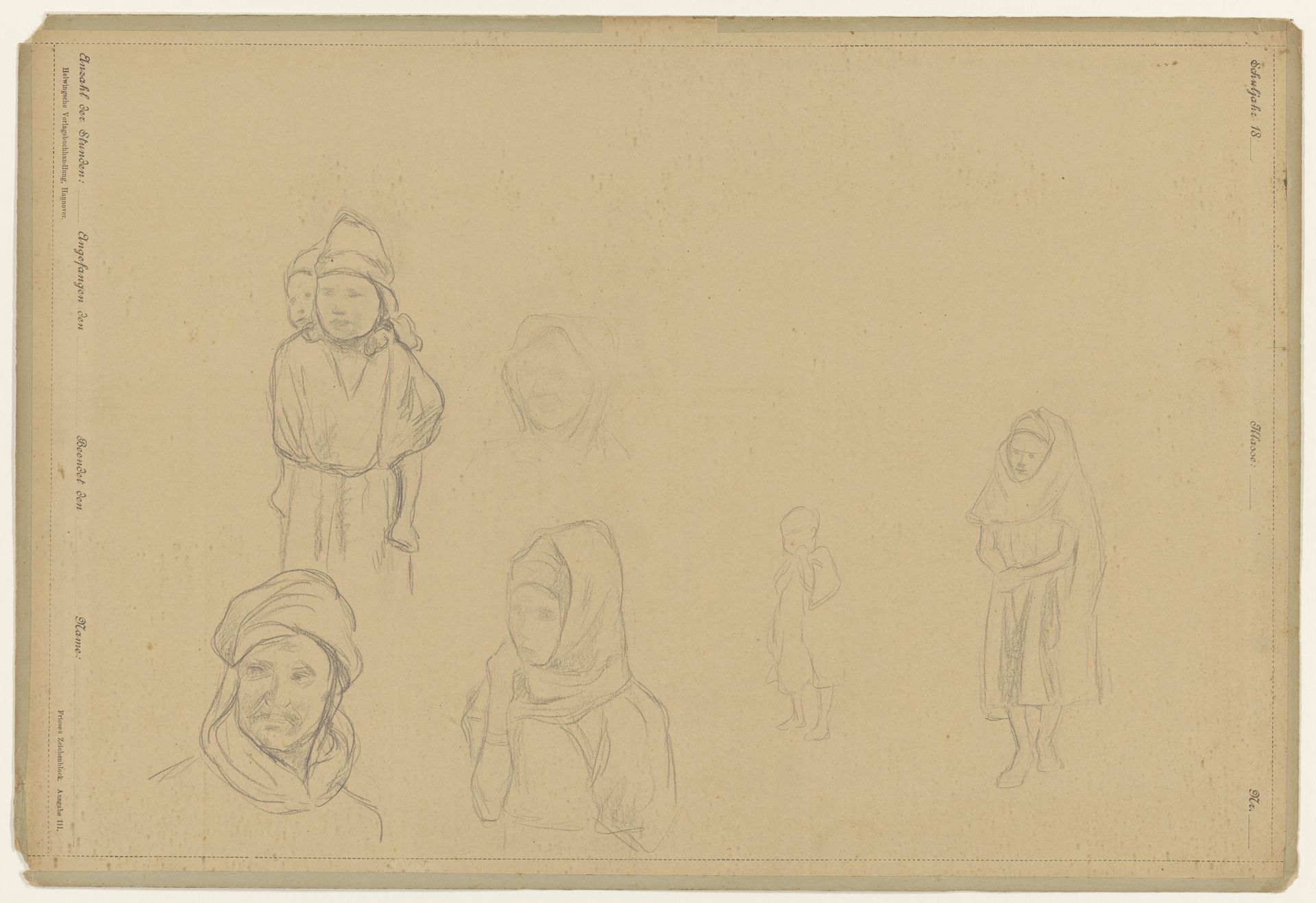 Studies van Algerijnen by Ferdinand Hart Nibbrig
