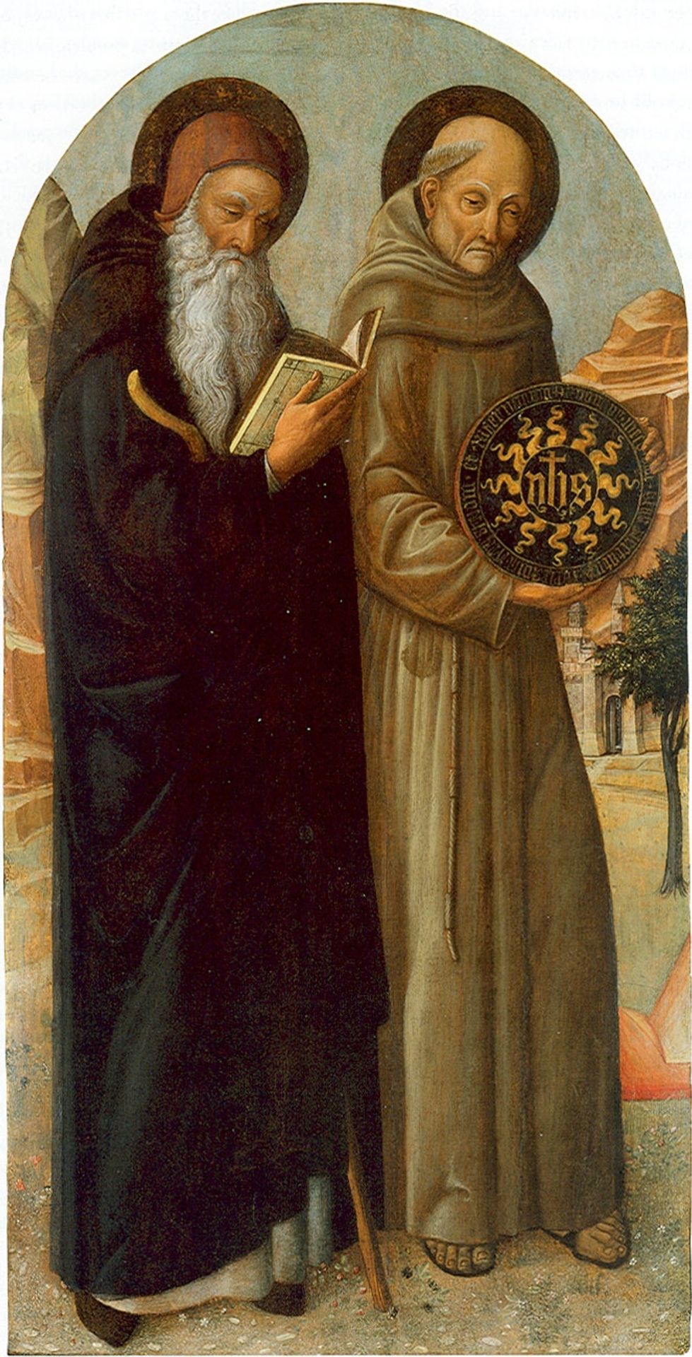 Saint Anthony Abbot and Saint Bernardino da Siena by Jacopo Bellini