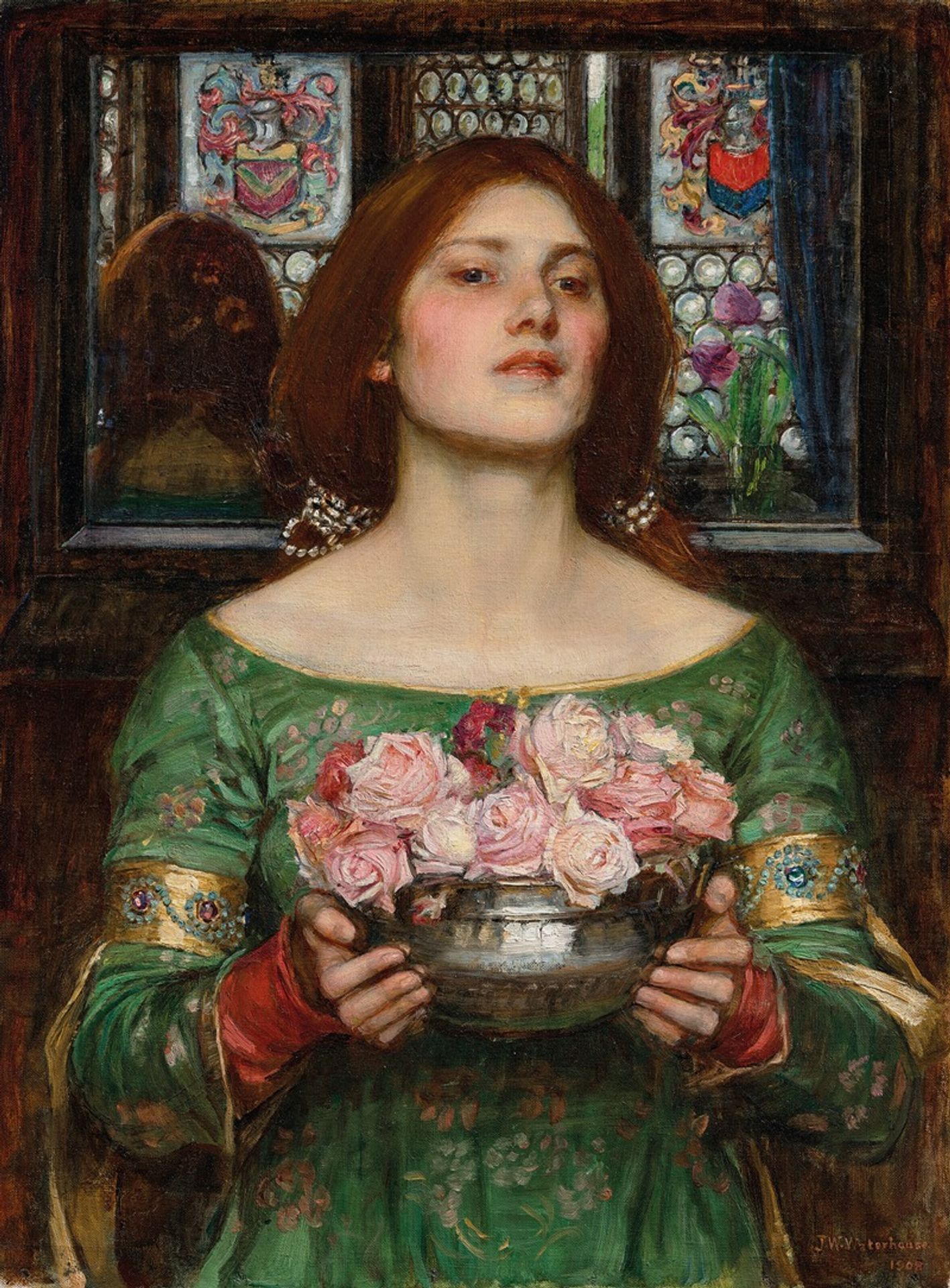 Gather Ye Rosebuds While Ye May by John William Waterhouse