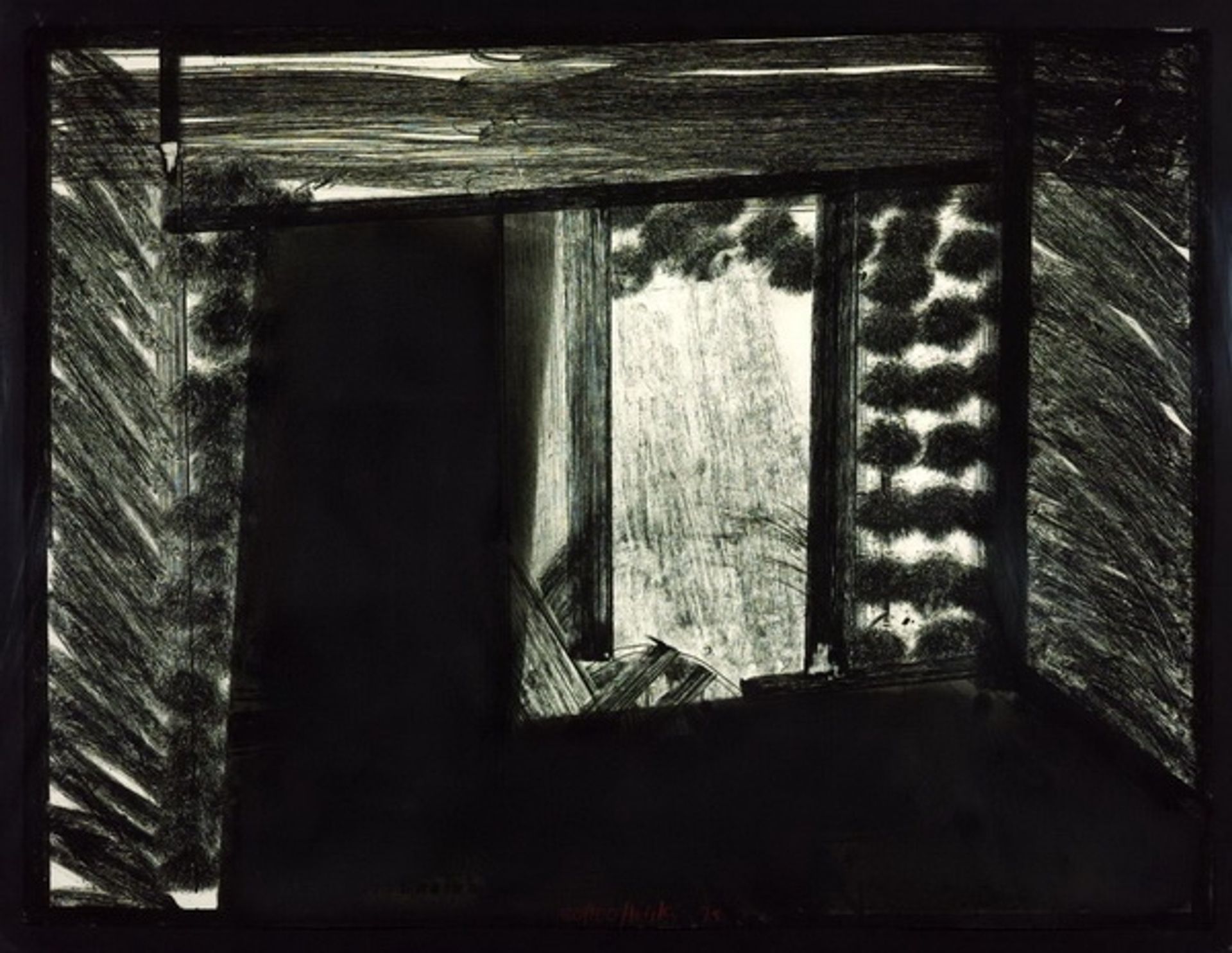All alone in the Museum of Art by Howard Hodgkin