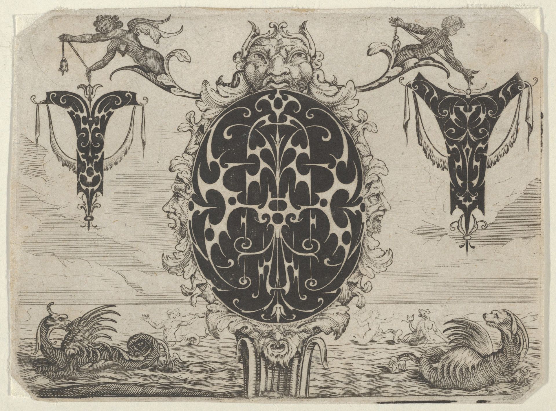 Oval Pendant or Case and Two Bezel Designs by Giovanni Battista Costantini
