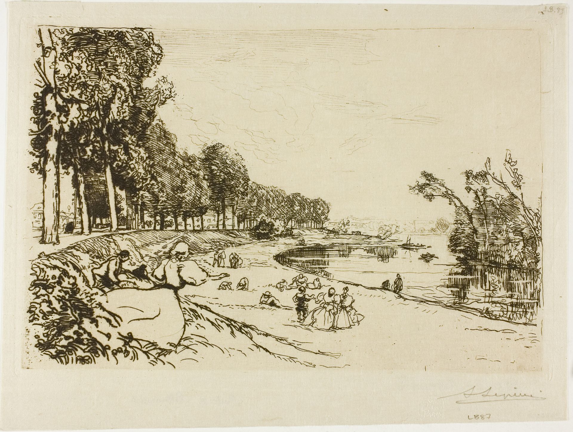 The Way to Billancourt by Auguste-Louis Lepère