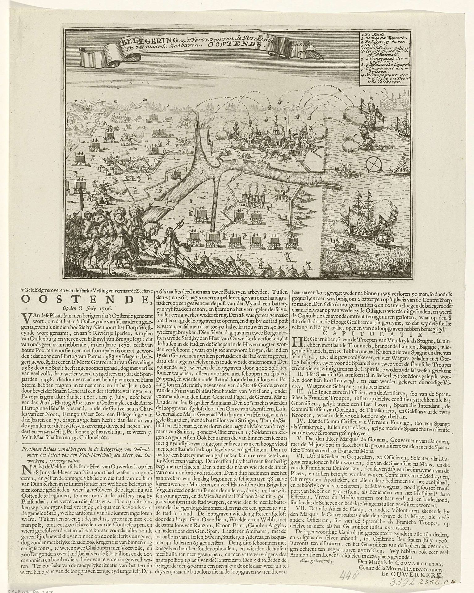 Beleg van Oostende, 1706 by Anonymous