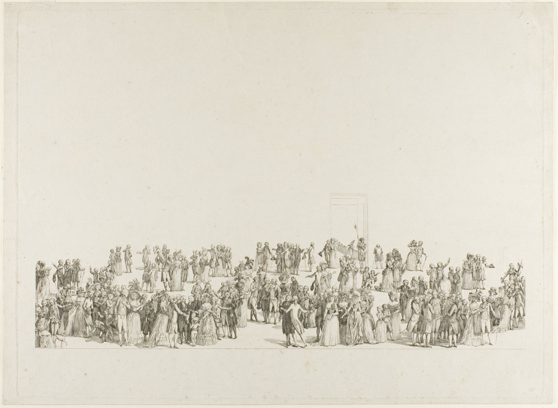 The Exhibition at the Salon du Louvre in 1787 by Pietro Antonio Martini