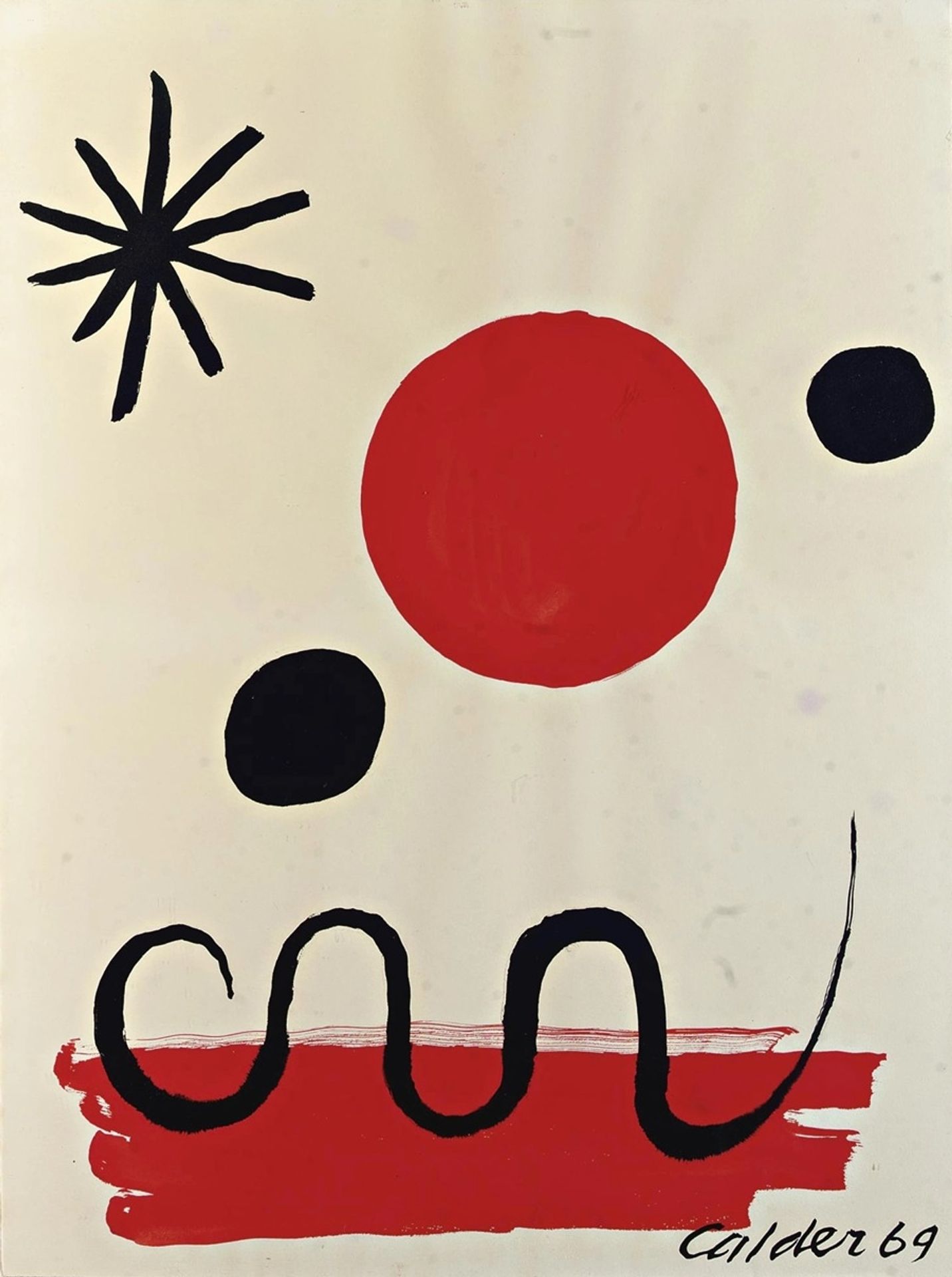 Red Sun, Red Water by Alexander Calder