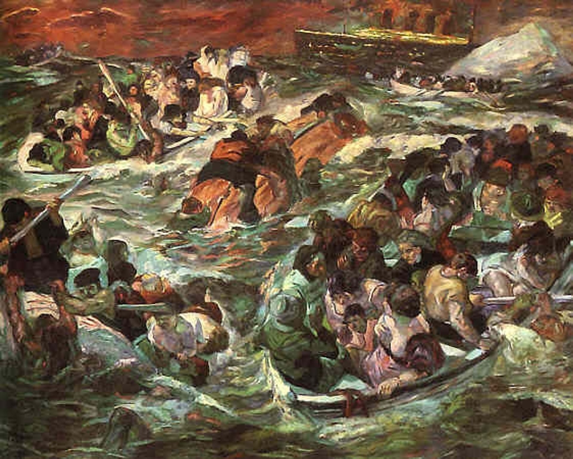 Sinking of the Titanic by Max Beckmann