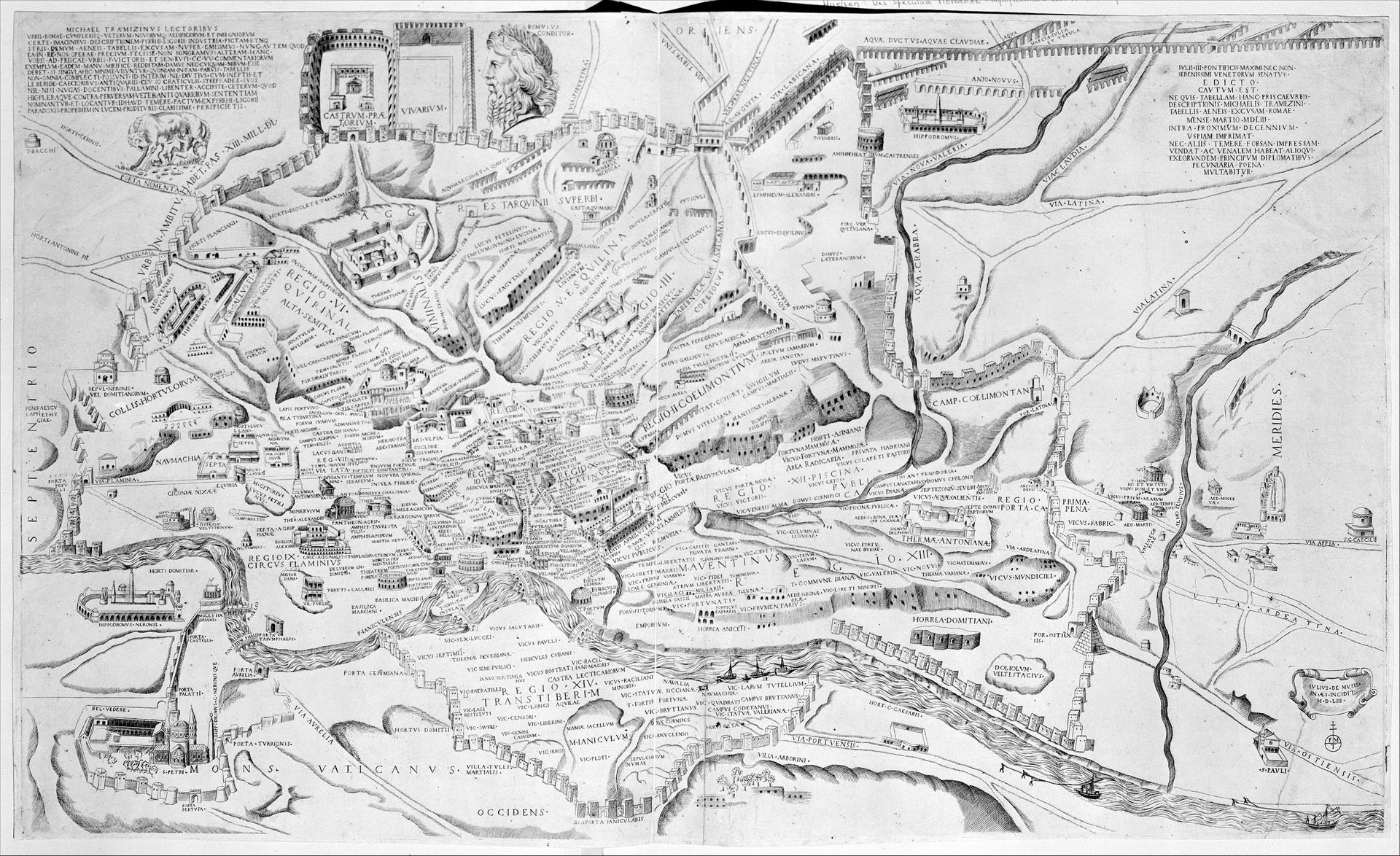 Bird's Eye View of Rome by Giulio de Musi