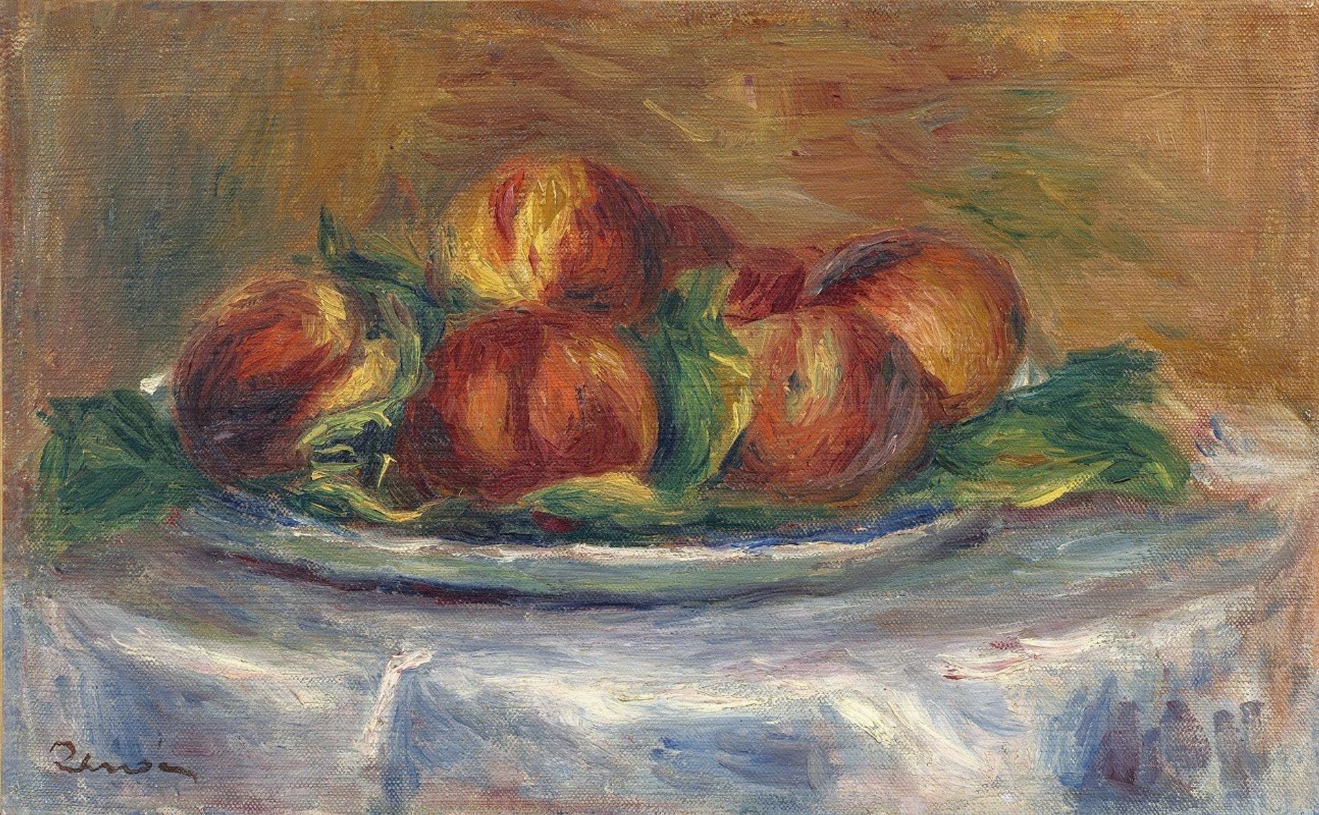 Peaches on a Plate by Pierre-Auguste Renoir