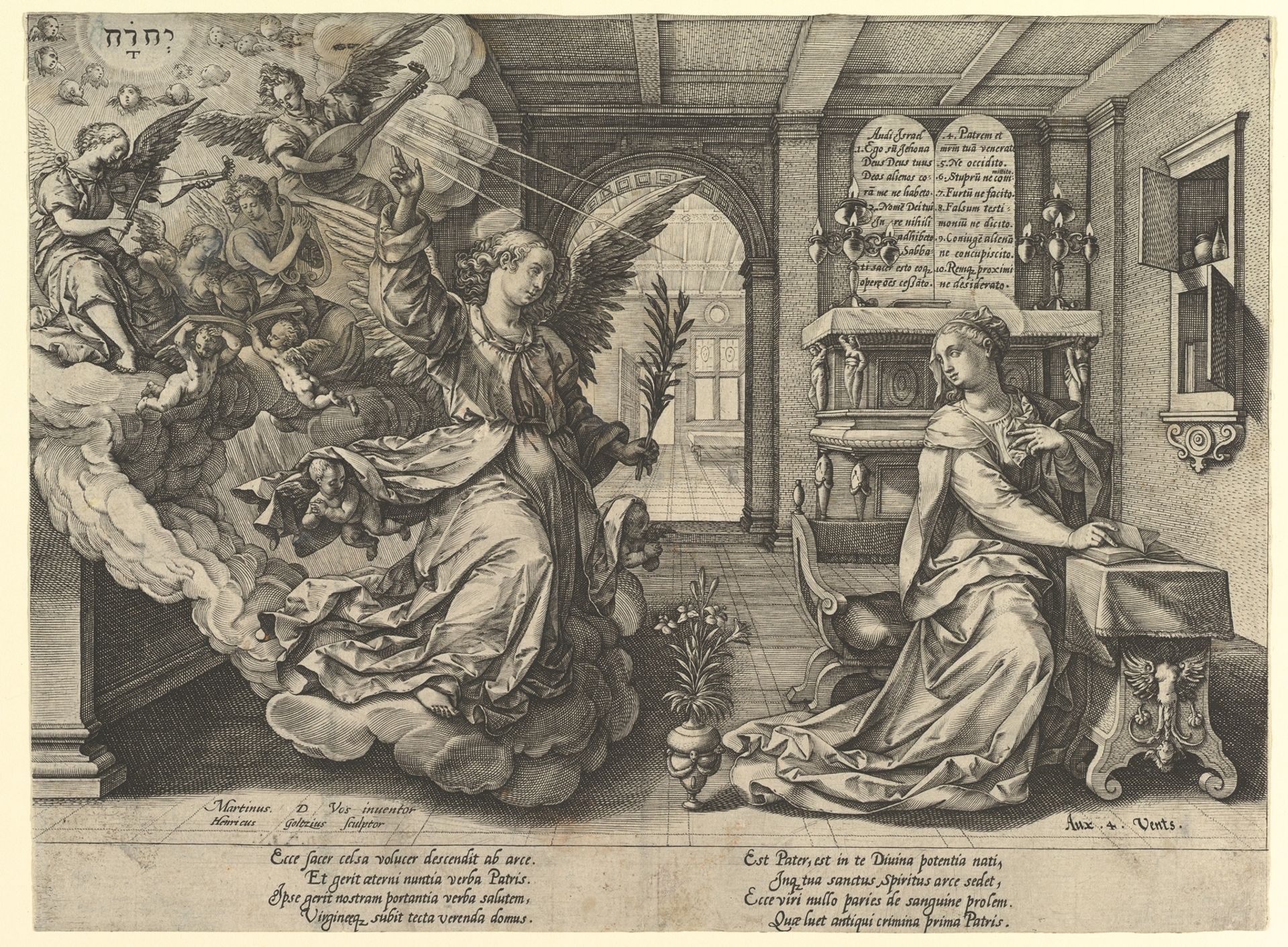 Annunciation by Hendrick Goltzius