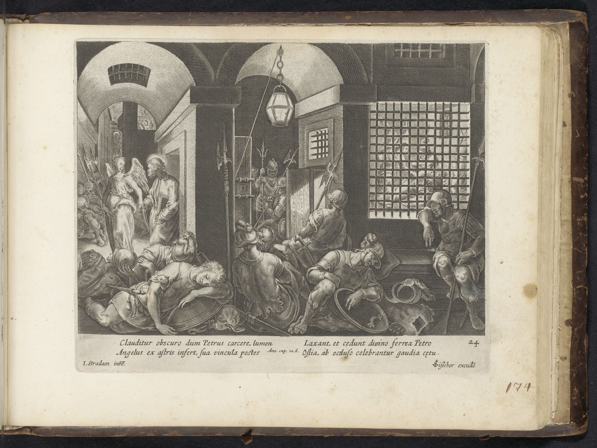 Petrus wordt door een engel uit de gevangenis bevrijd by Anonymous