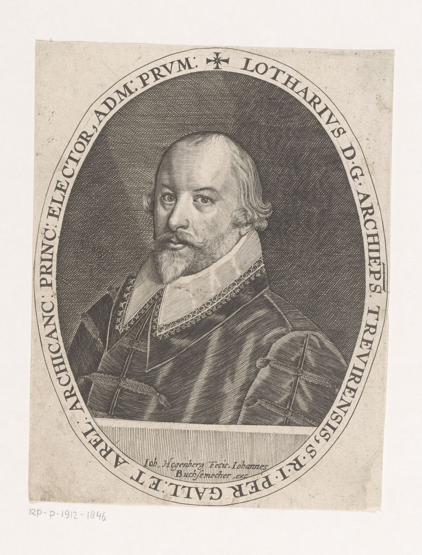 Portret van Lothar van Metternich by Johann Hogenberg
