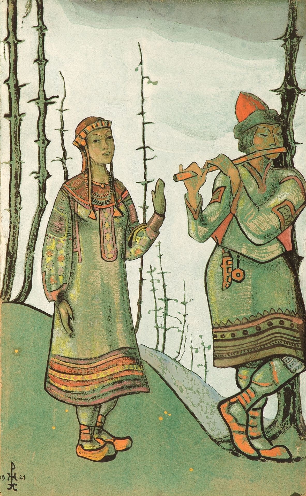 Snow Maiden and Lel by Nicholas Roerich