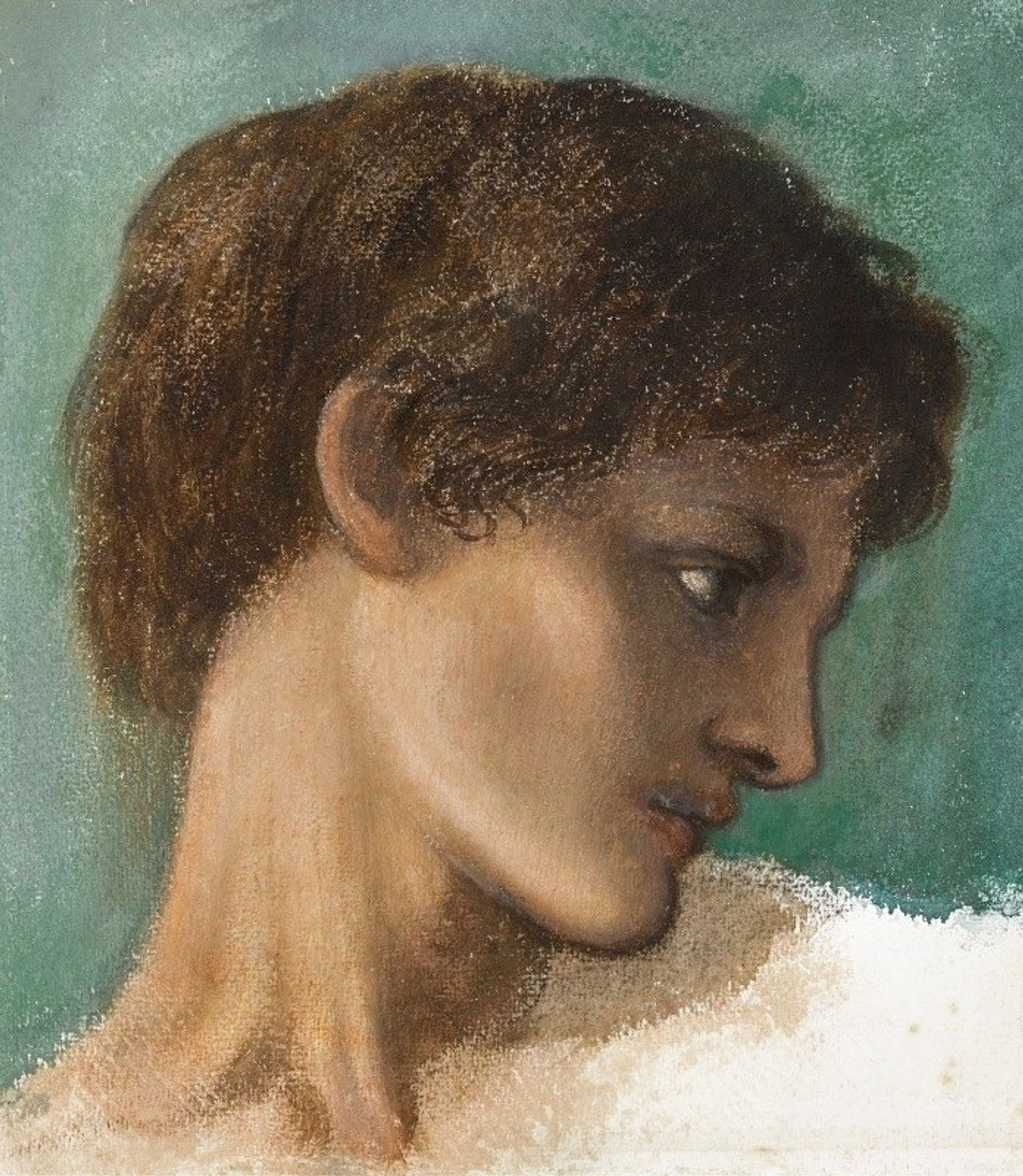 Head of a Young Man by Edward Burne-Jones