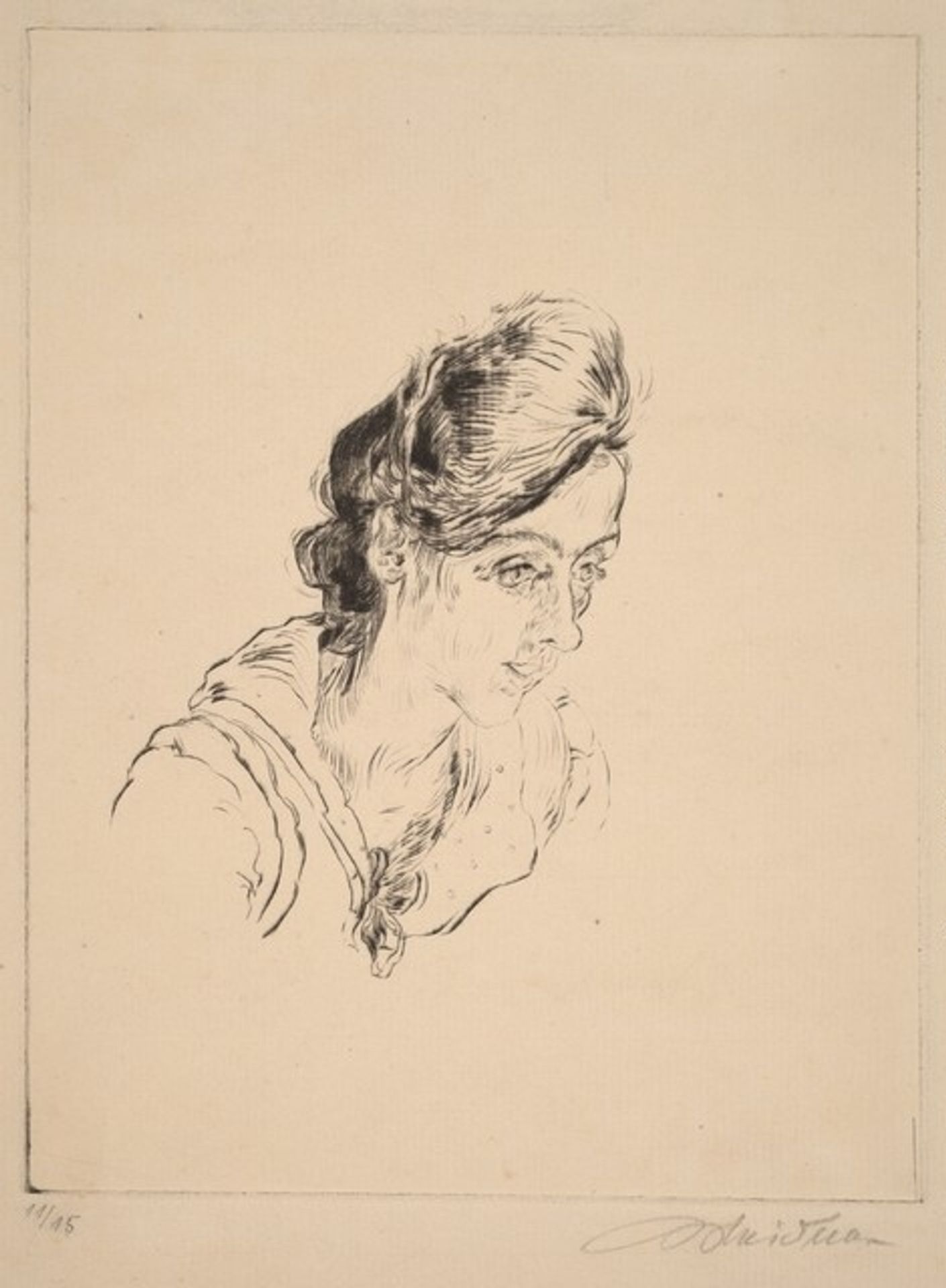 Portrait of Miss Buchholz by Ludwig Meidner
