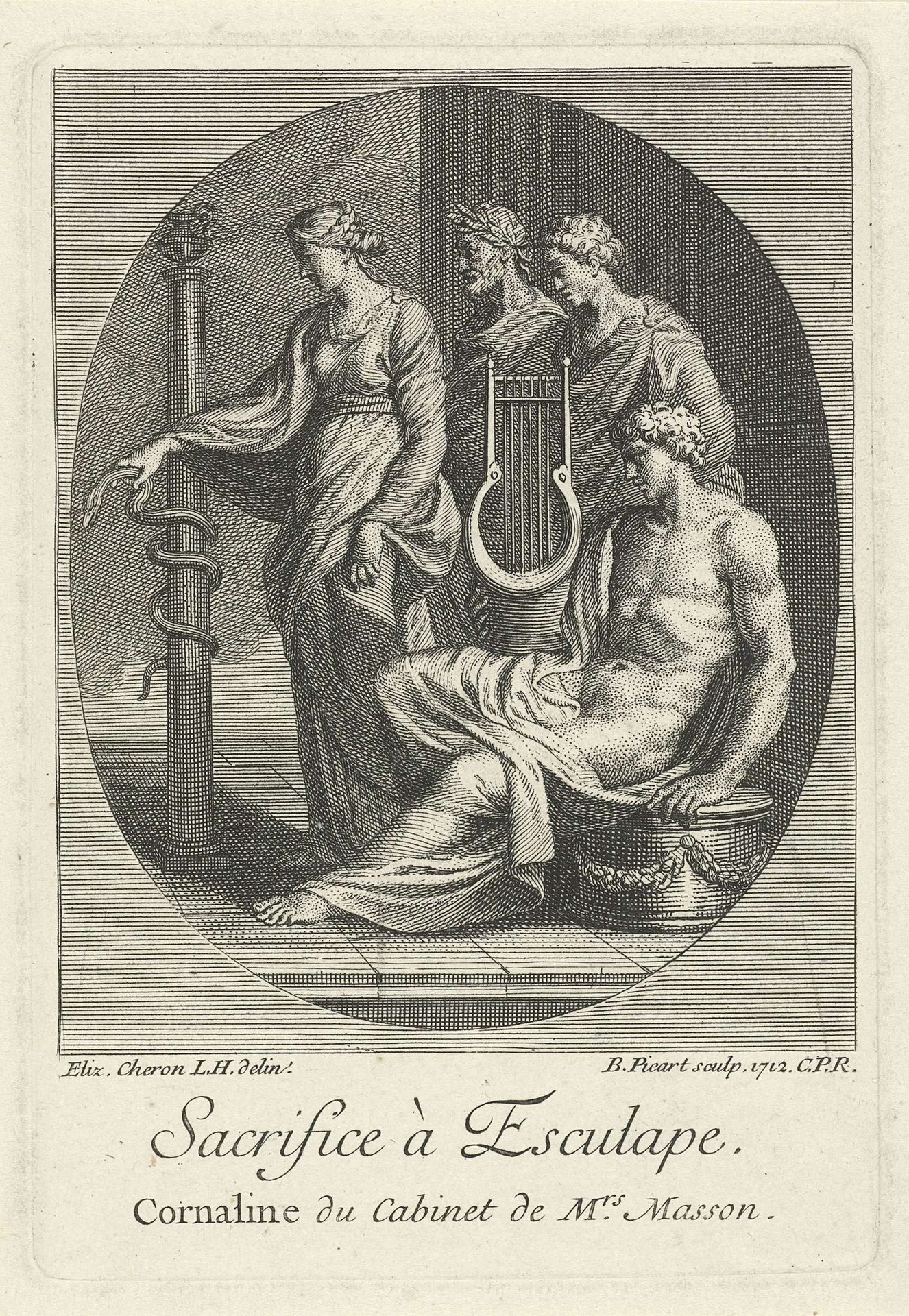 Offer aan Aesculapius by Bernard Picart