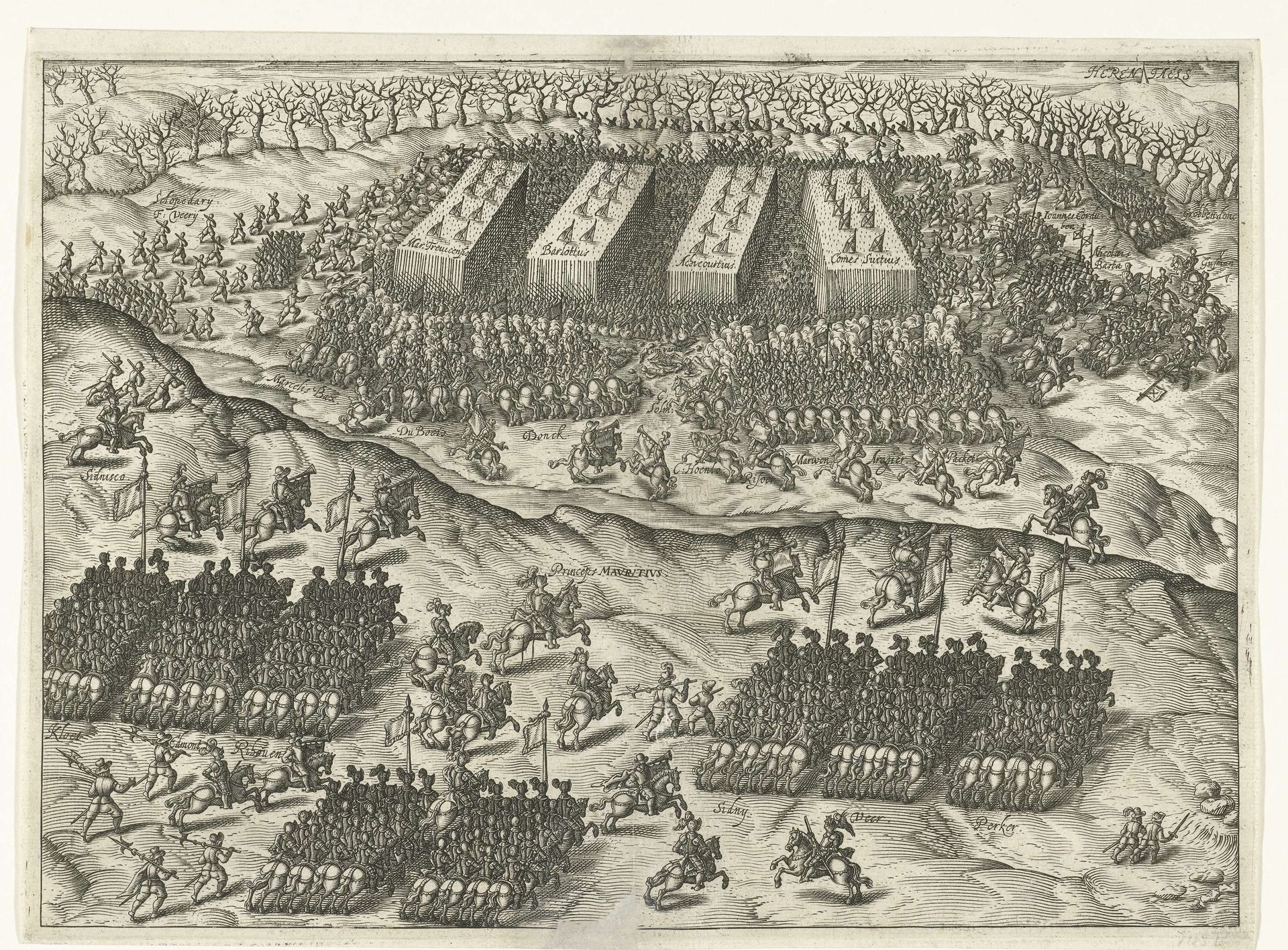 Slag bij Turnhout, 1597 by Bartholomeus Willemsz. Dolendo