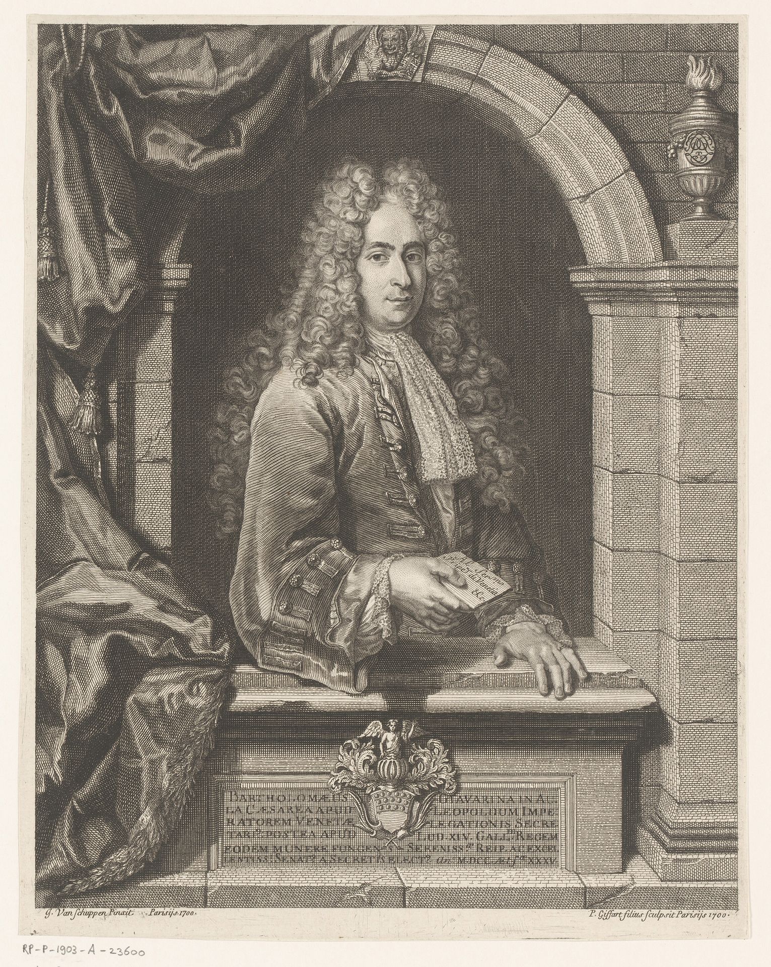 Portret van Barthelemi Giavarina by Pierre François Giffart