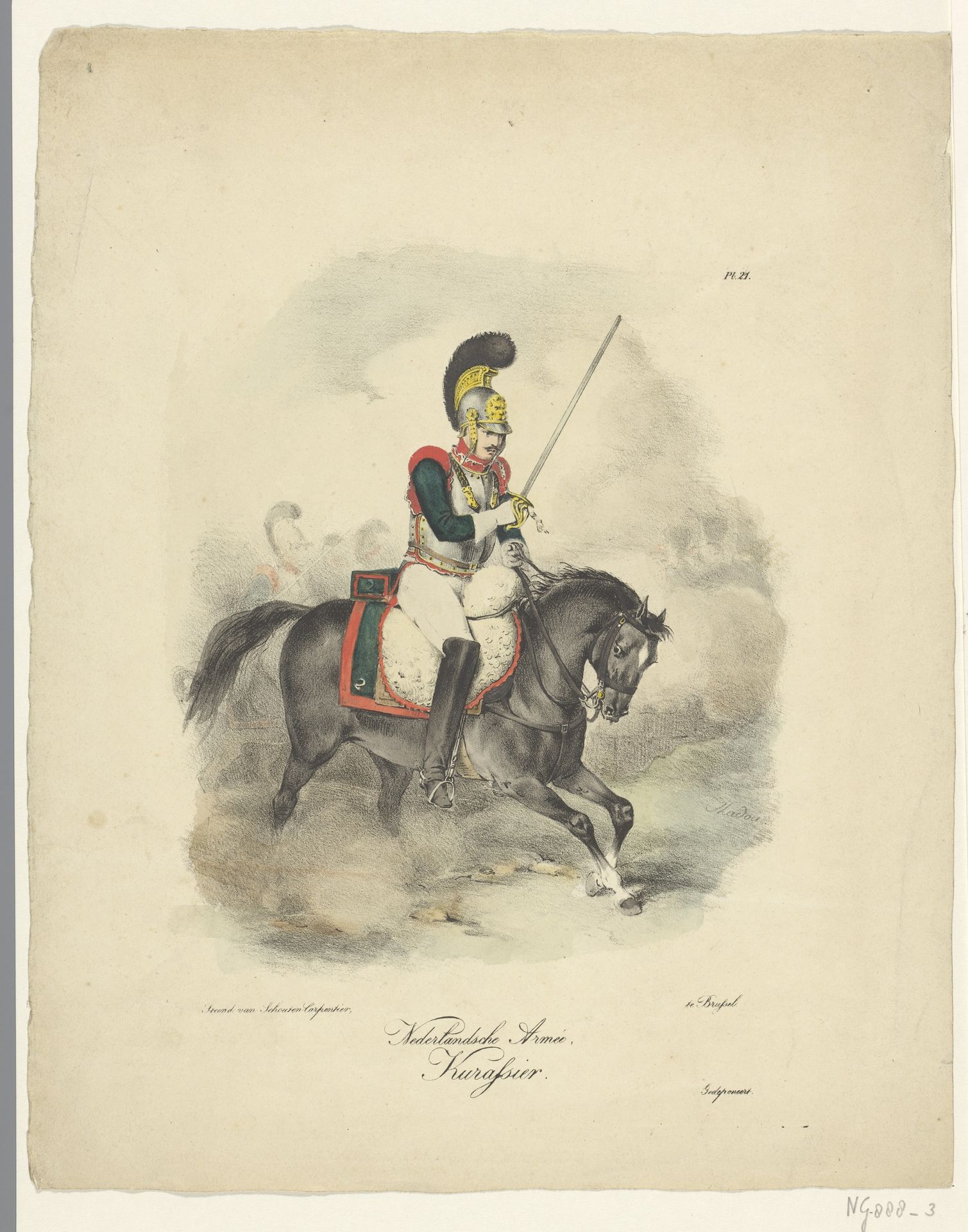 Nederlandsche Armée, Kurassier by Jean-Baptiste Madou