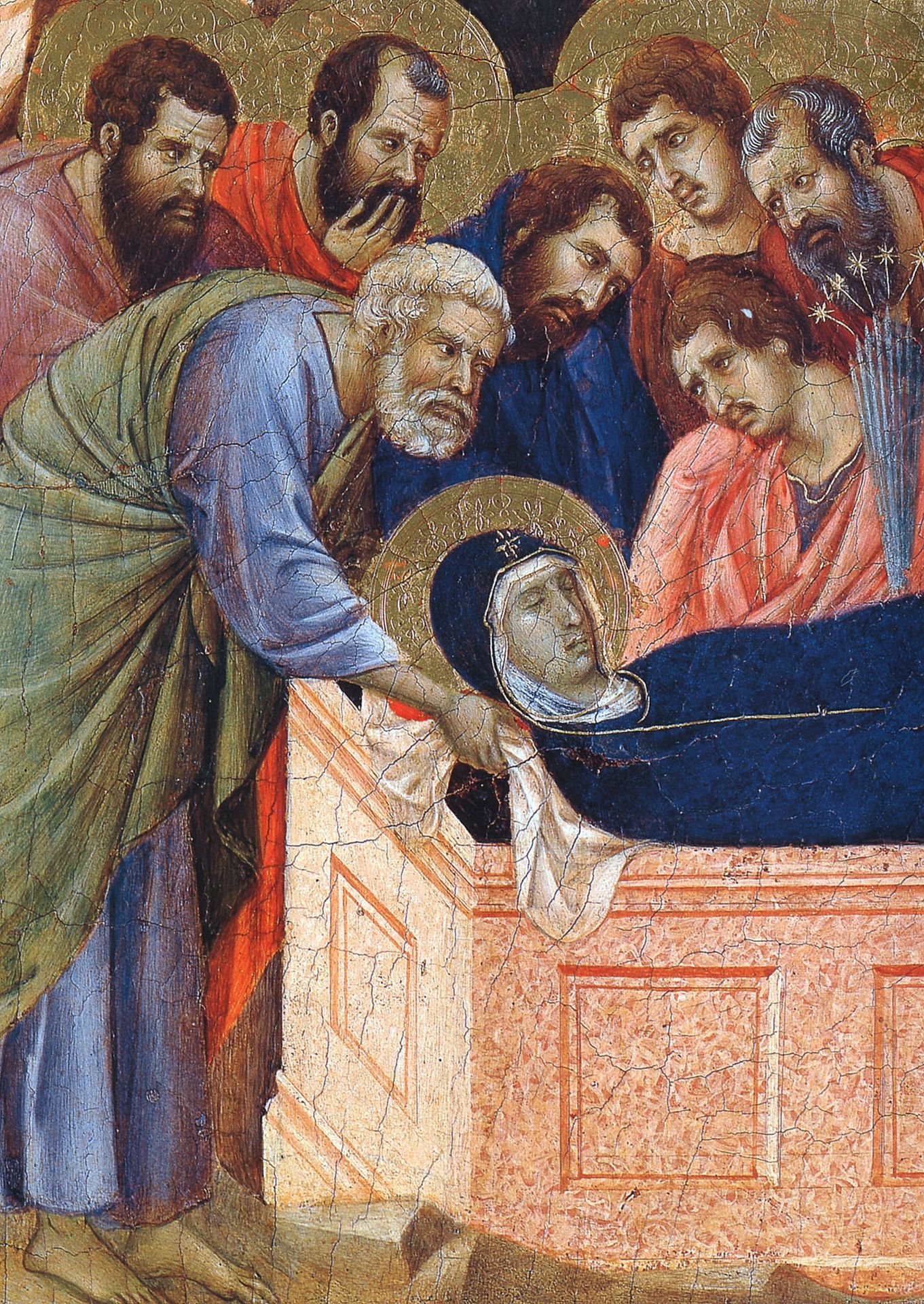The position of Mary in the tomb (Fragment) by Duccio