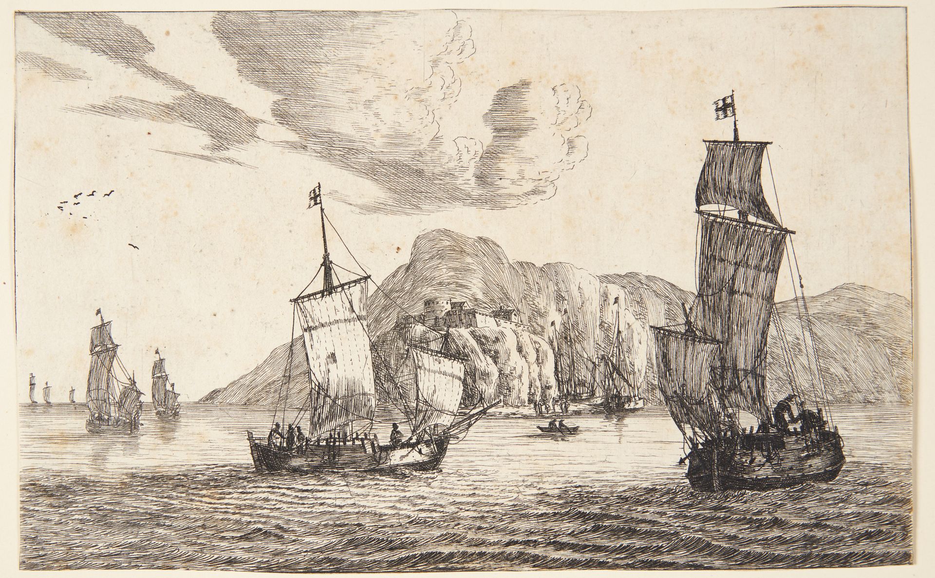 Bugt med fiskerbåde by Reinier Nooms