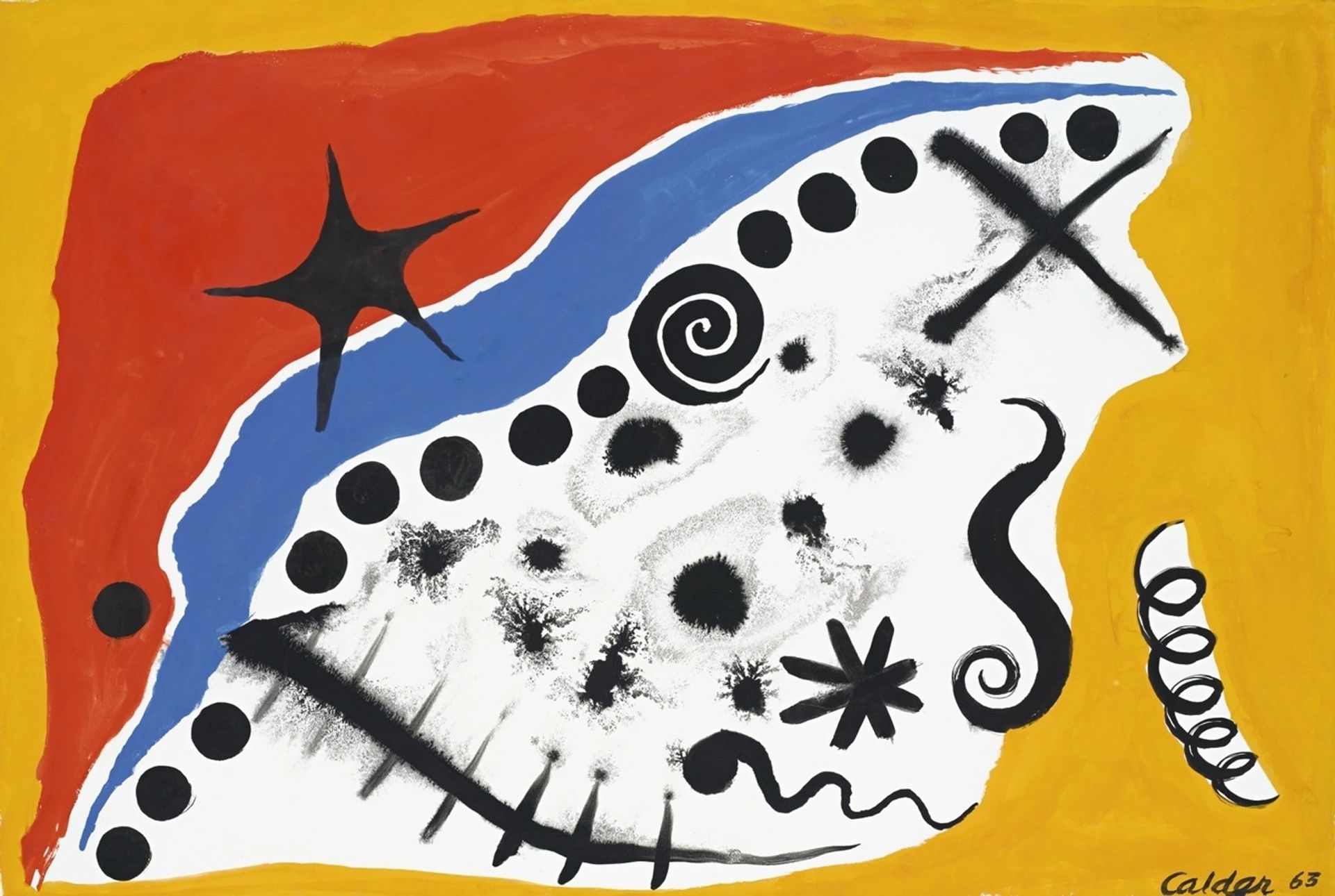Dots Along the Blue by Alexander Calder