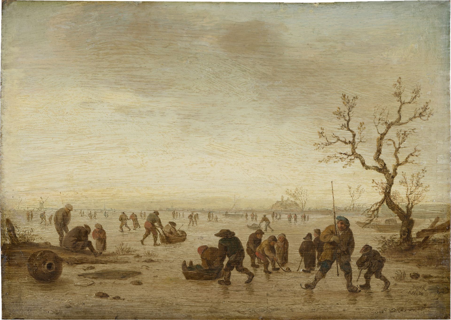 Skaters on the Ice by Isaac van Ostade