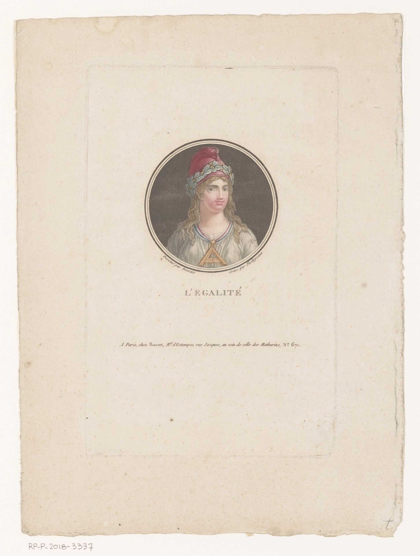 Personificatie van de gelijkheid by Antoine Phelippeaux