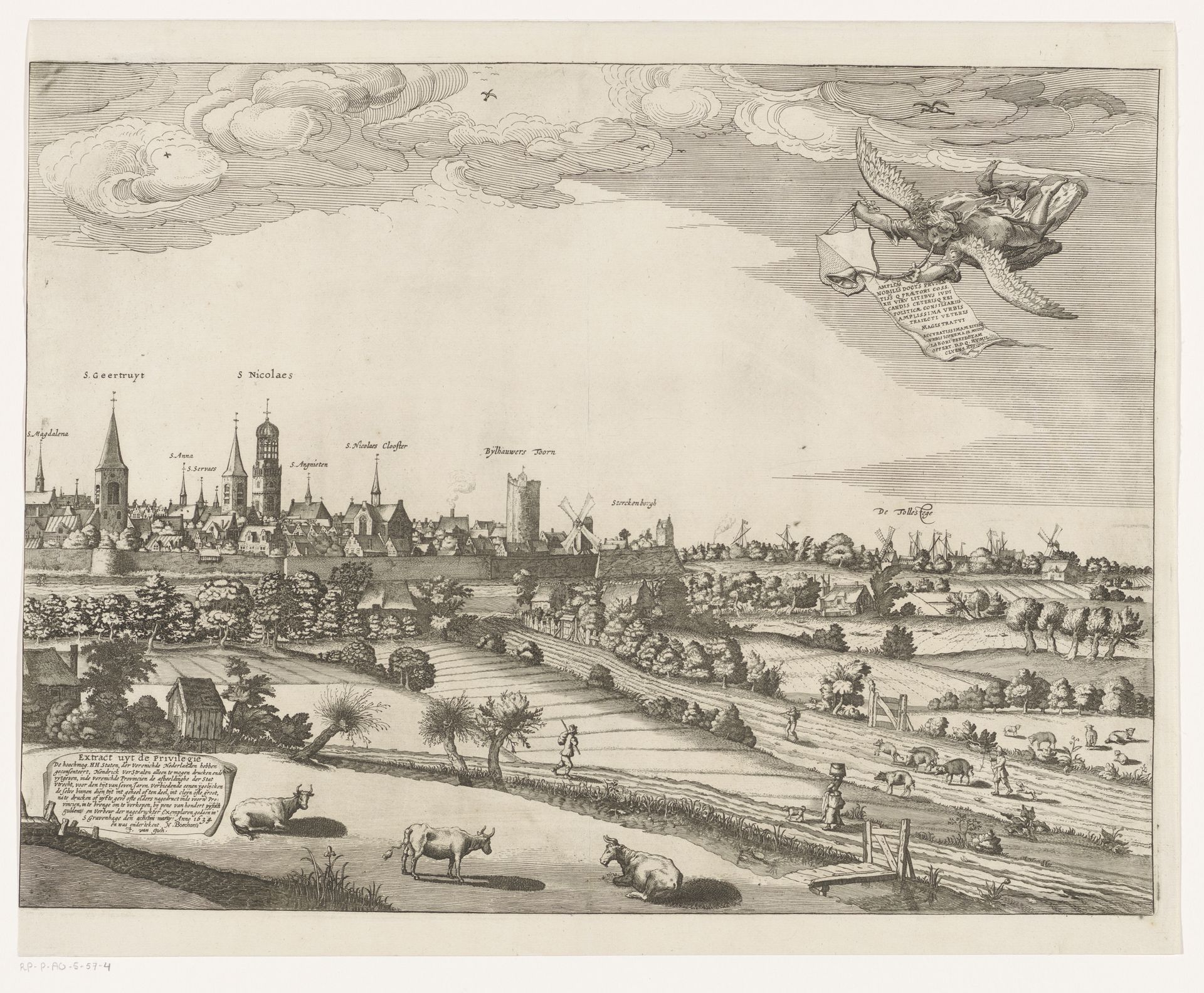 Stadsgezicht van Utrecht (vierde deel) by Jan Hendriksz. Verstraelen