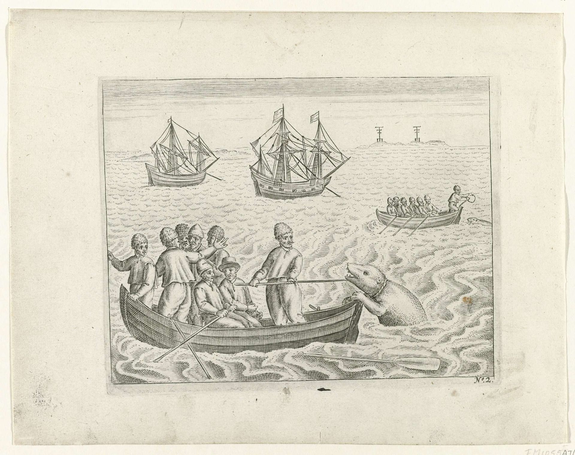 Het vangen van een ijsbeer, 1594 by Anonymous