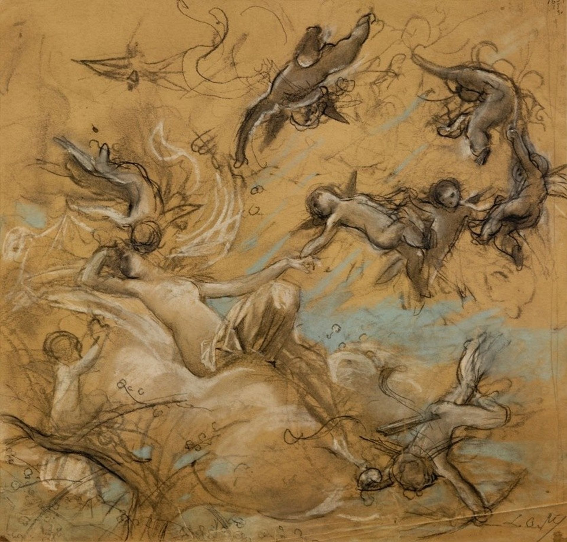 Étude de figures volantes by Luc-Olivier Merson