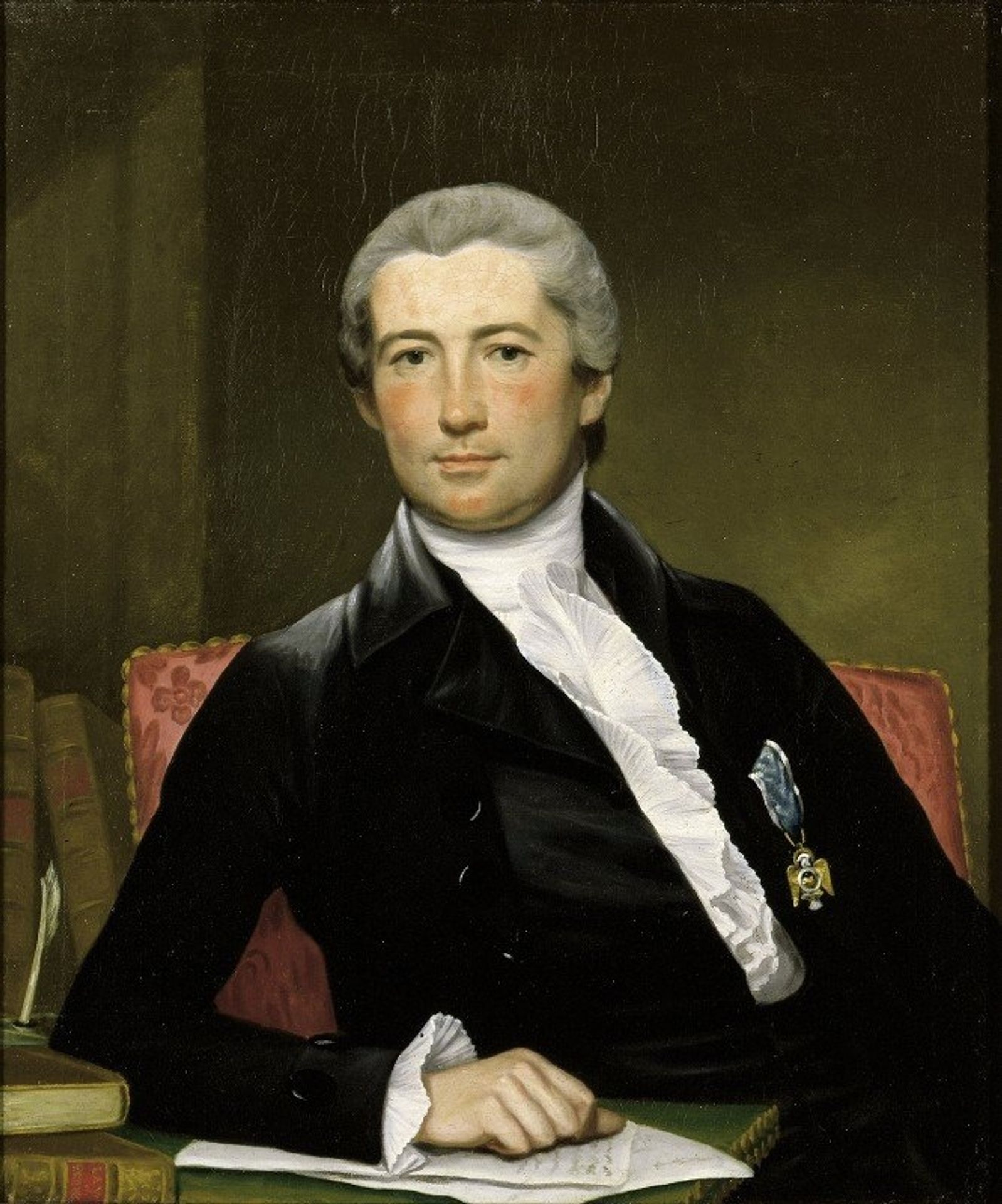 Portrait Of General Giles by Joseph Wright of Derby