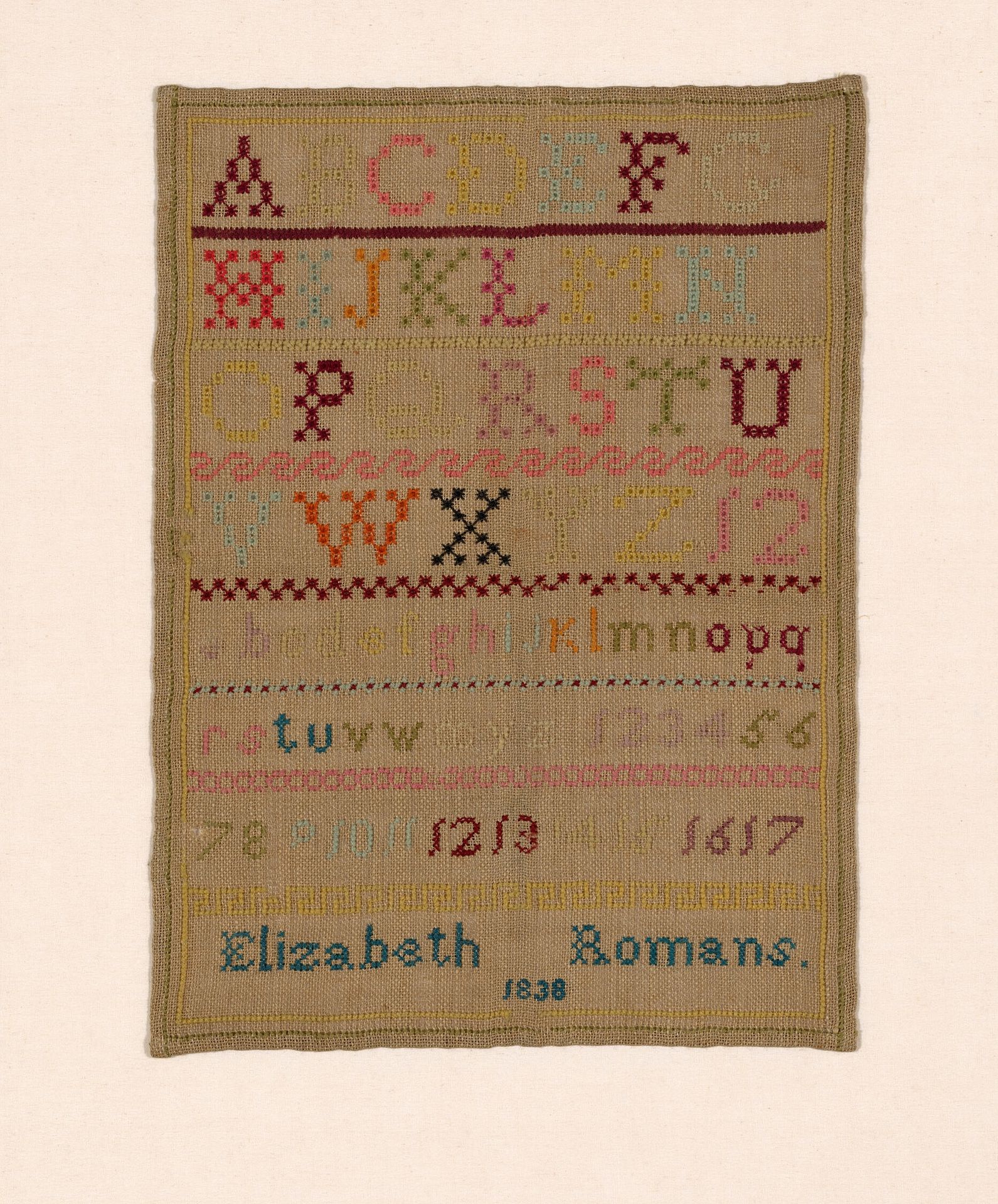 Sampler by Elizabeth Romans