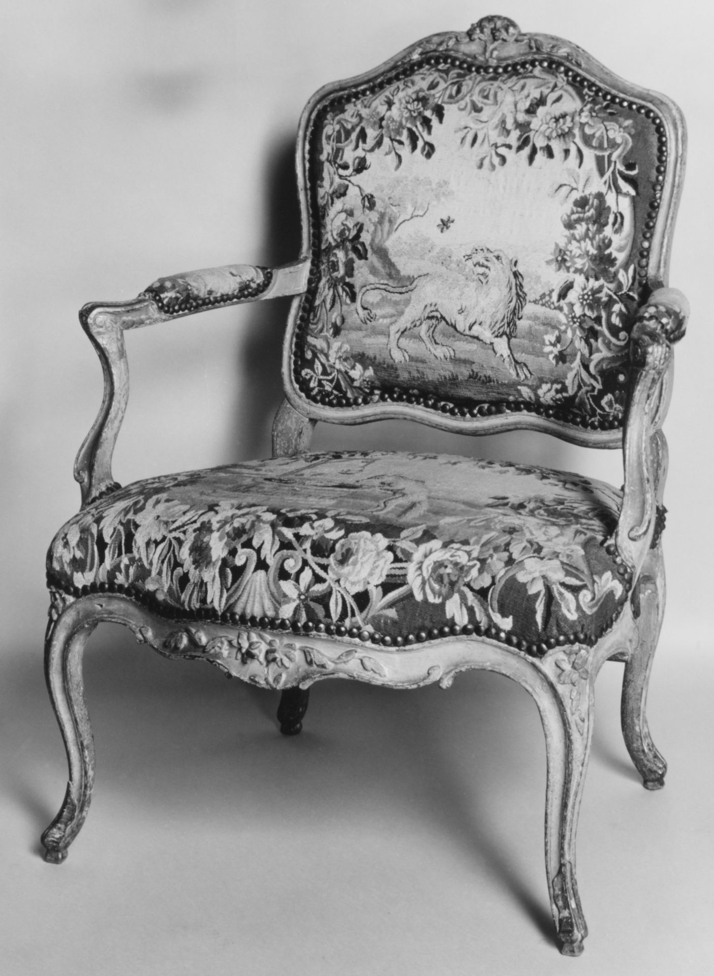 Armchair (part of a set of nine) by Aubusson