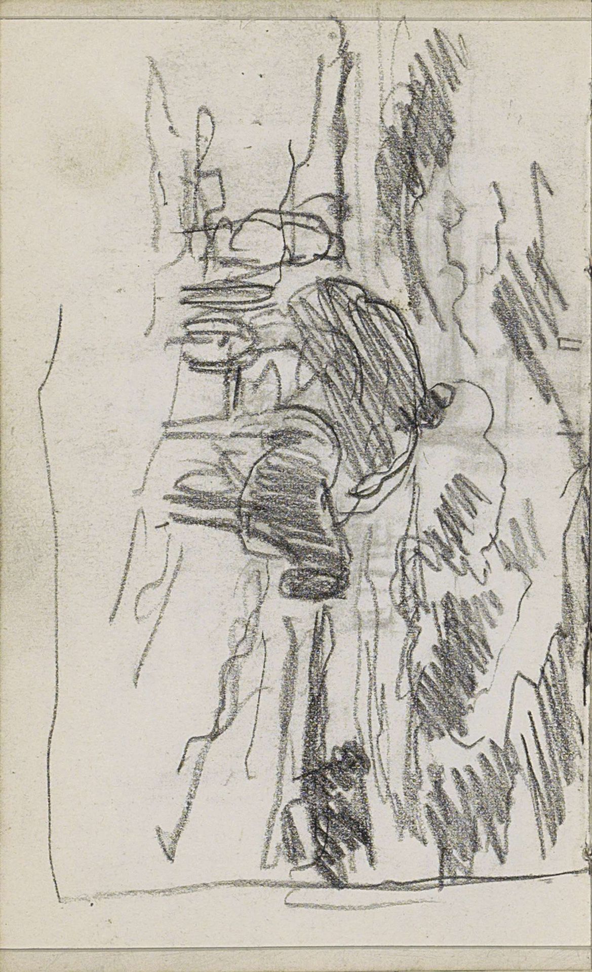 Paard en wagen in een landschap by Anton Mauve