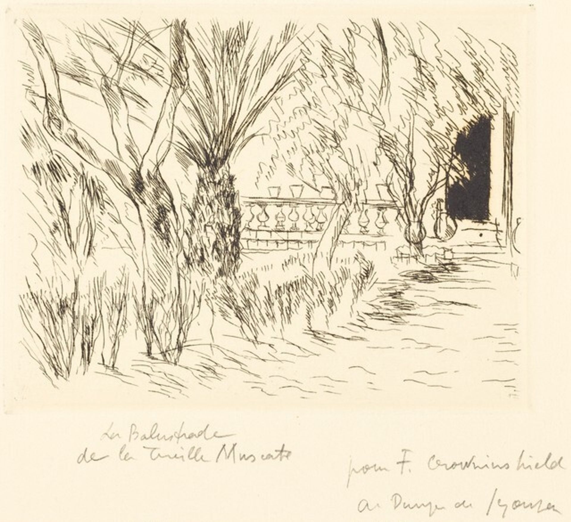 La Balustrade de la Treille Muscate by Andre Dunoyer de Segonzac