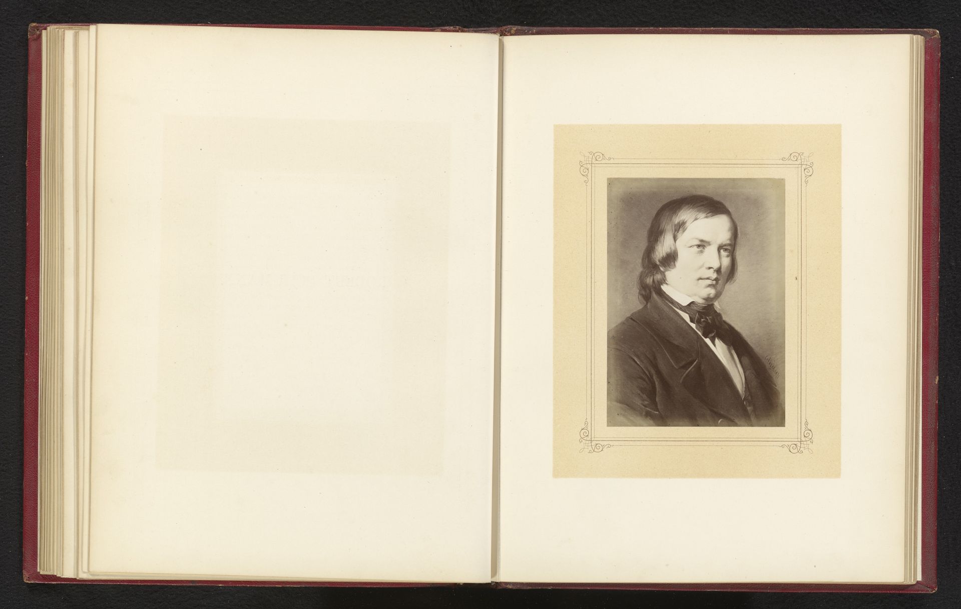Fotoreproductie van een geschilderd portret van Robert Schumann door Carl Jaeger by Anonymous